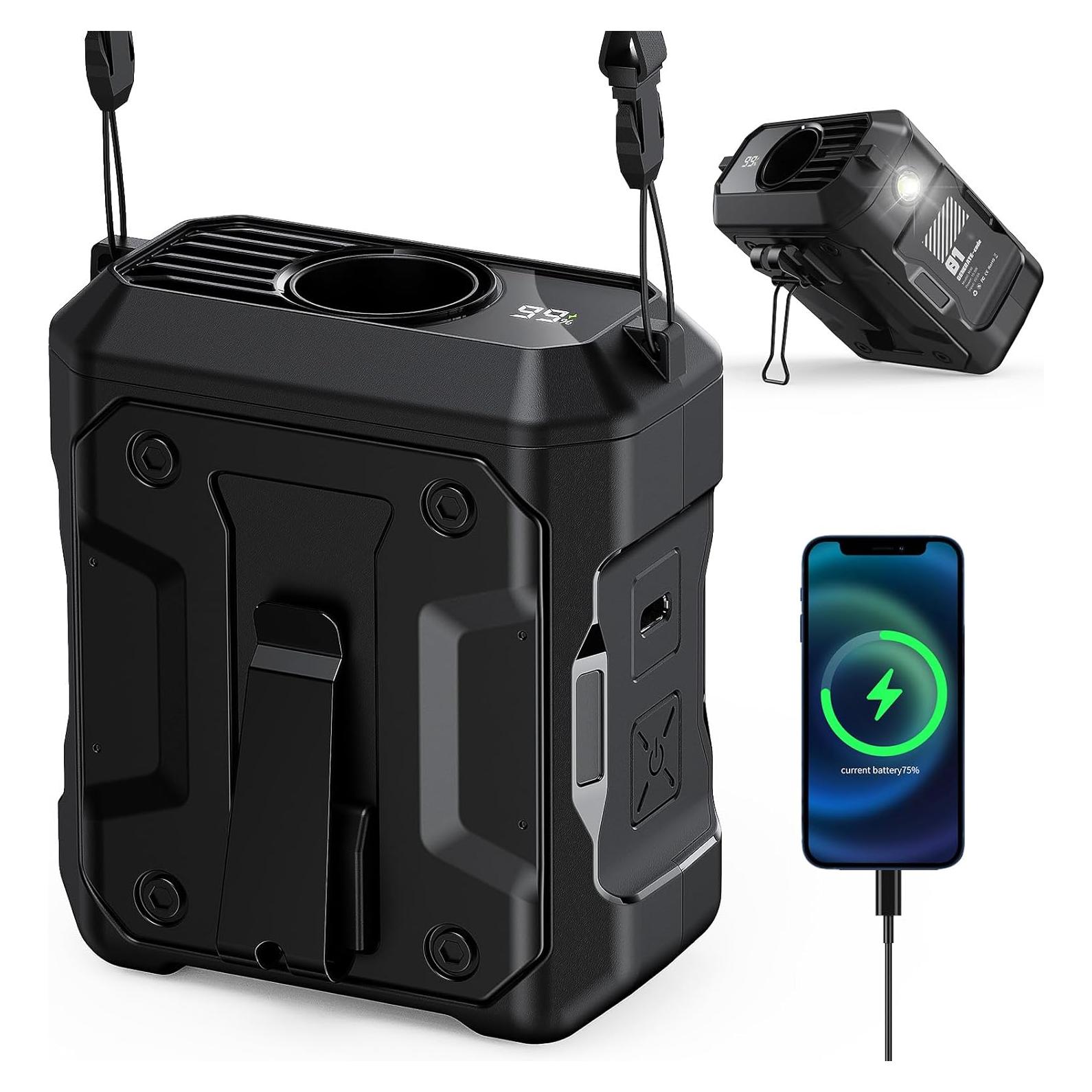 Ventilador Portátil ASNUG M39 Recargable 10000mAh 10 Velocidades