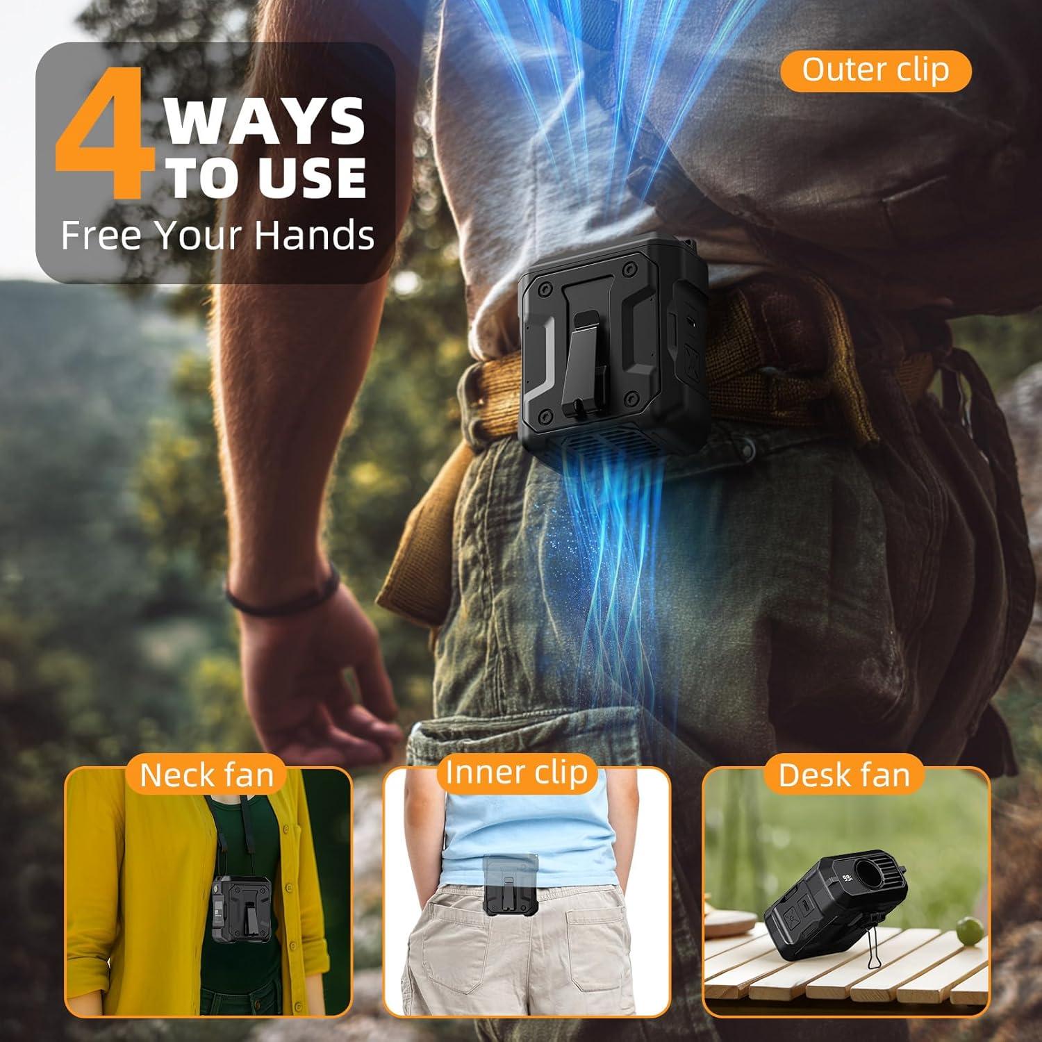 Ventilador Portátil ASNUG M39 Recargable 10000mAh 10 Velocidades