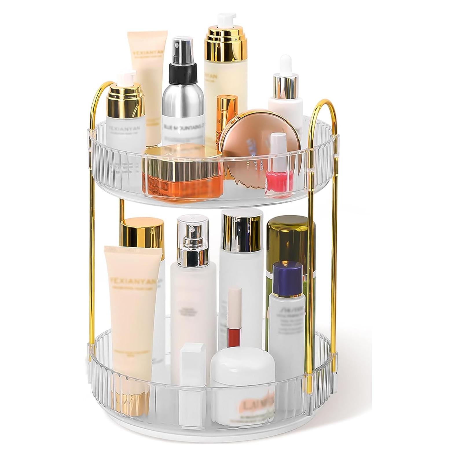 Organizador de Maquillaje Giratorio 360 LAZYBISON Transparente