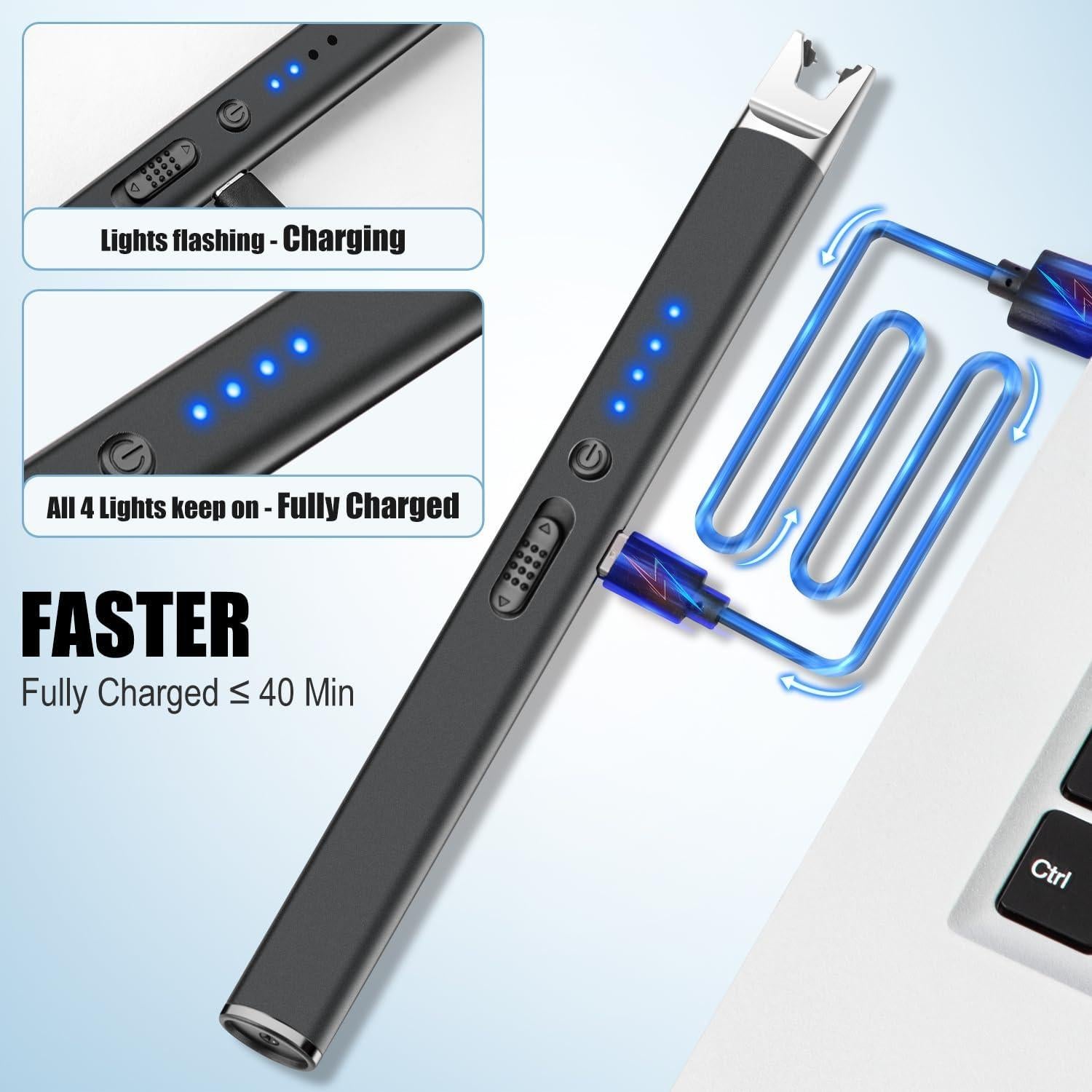Encendedor Eléctrico Recargable LcFun 2 Pack Plasma Arc