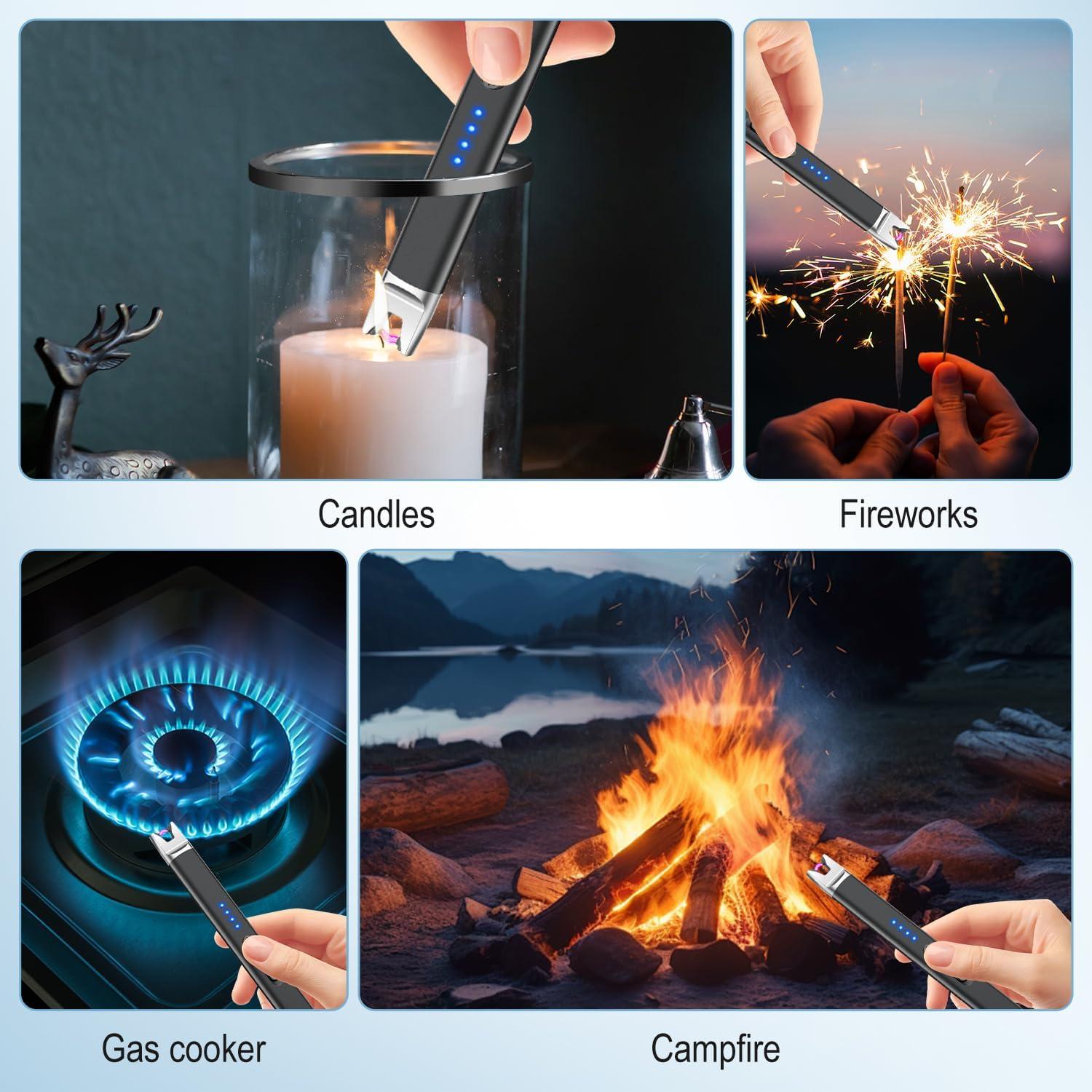 Encendedor Eléctrico Recargable LcFun 2 Pack Plasma Arc