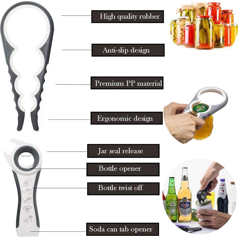 Abrebotellas Manual Maxracy Gris para Manos Débiles y Artritis