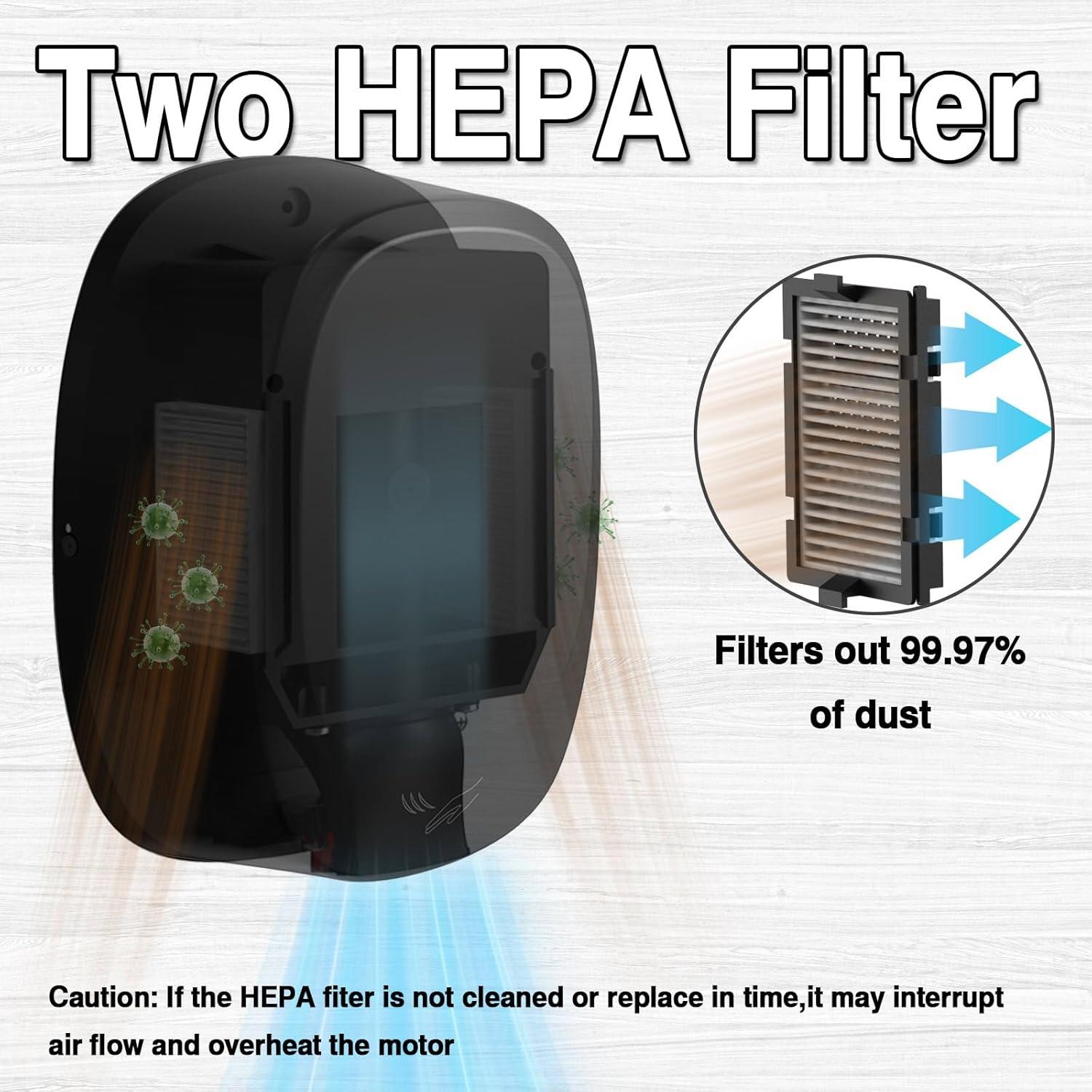 Secador de manos automático Oxassessly 2501GR con filtro HEPA