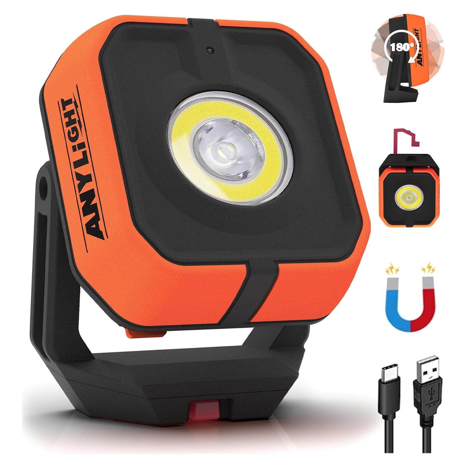 Luz de Trabajo Recargable Anylight 1200LM IP65 4 Modos