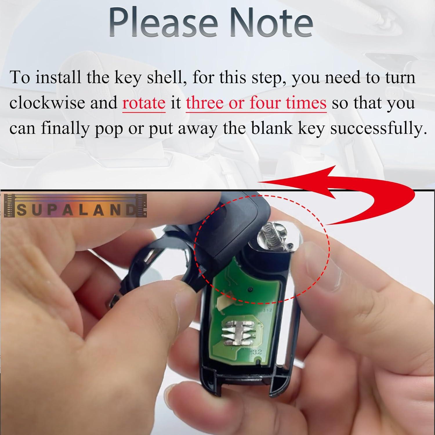 Funda de llavero SUPALAND para Chevy 2010-2019 5 botones