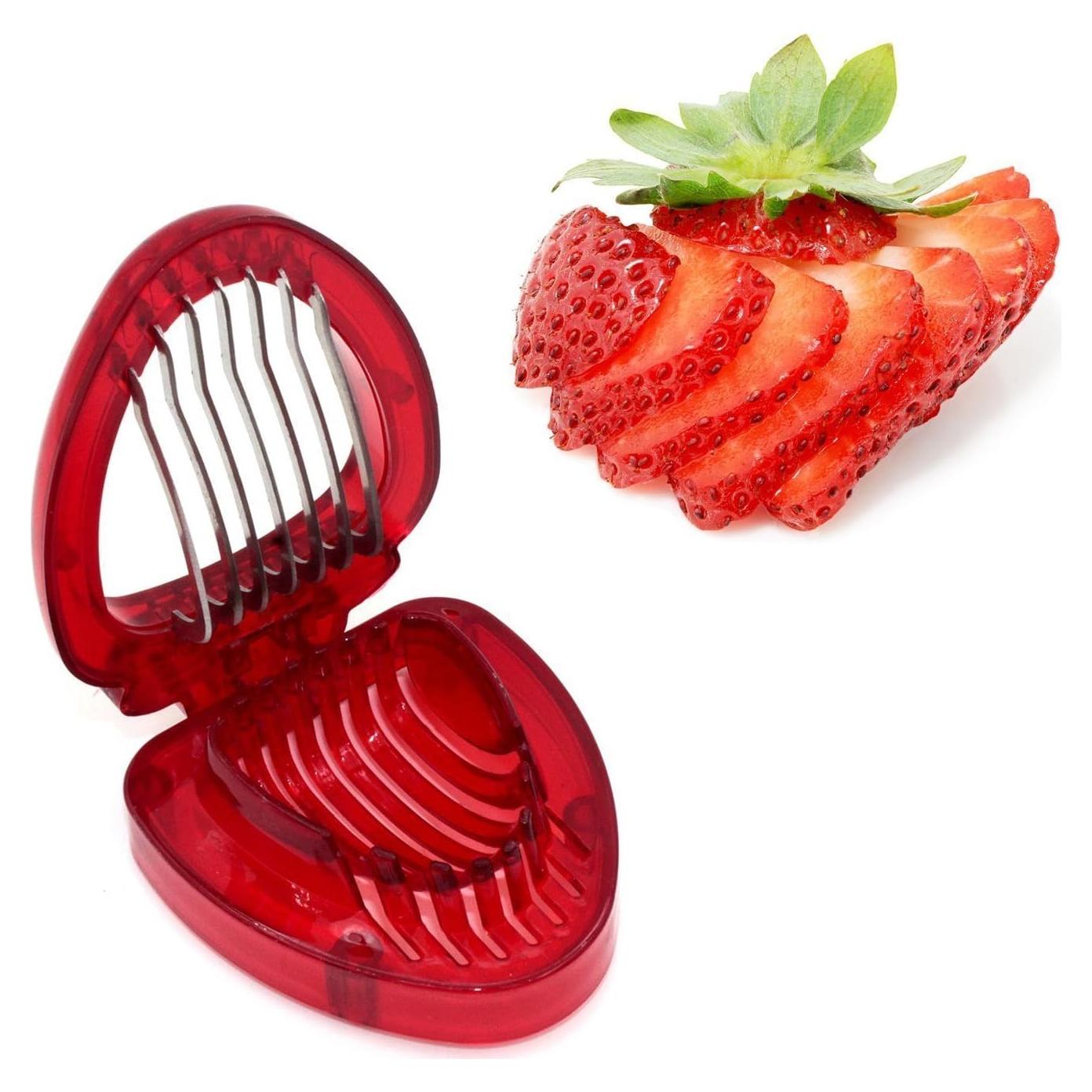 Cortador de Fresas Manual ZRAMO con 7 Cuchillas de Acero Inoxidable