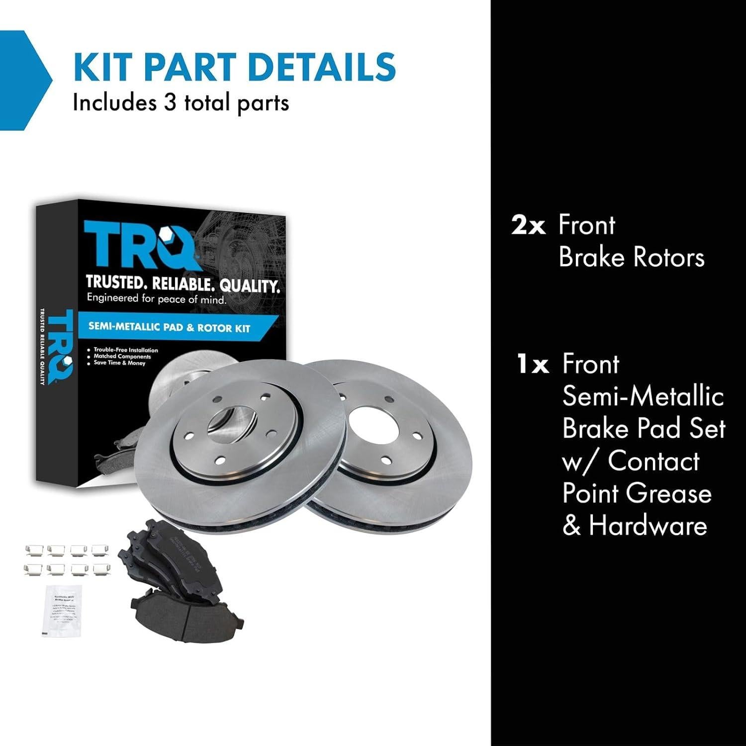 Kit de Freno Delantero TRQ Semi-Metalico BKA10561 302 mm