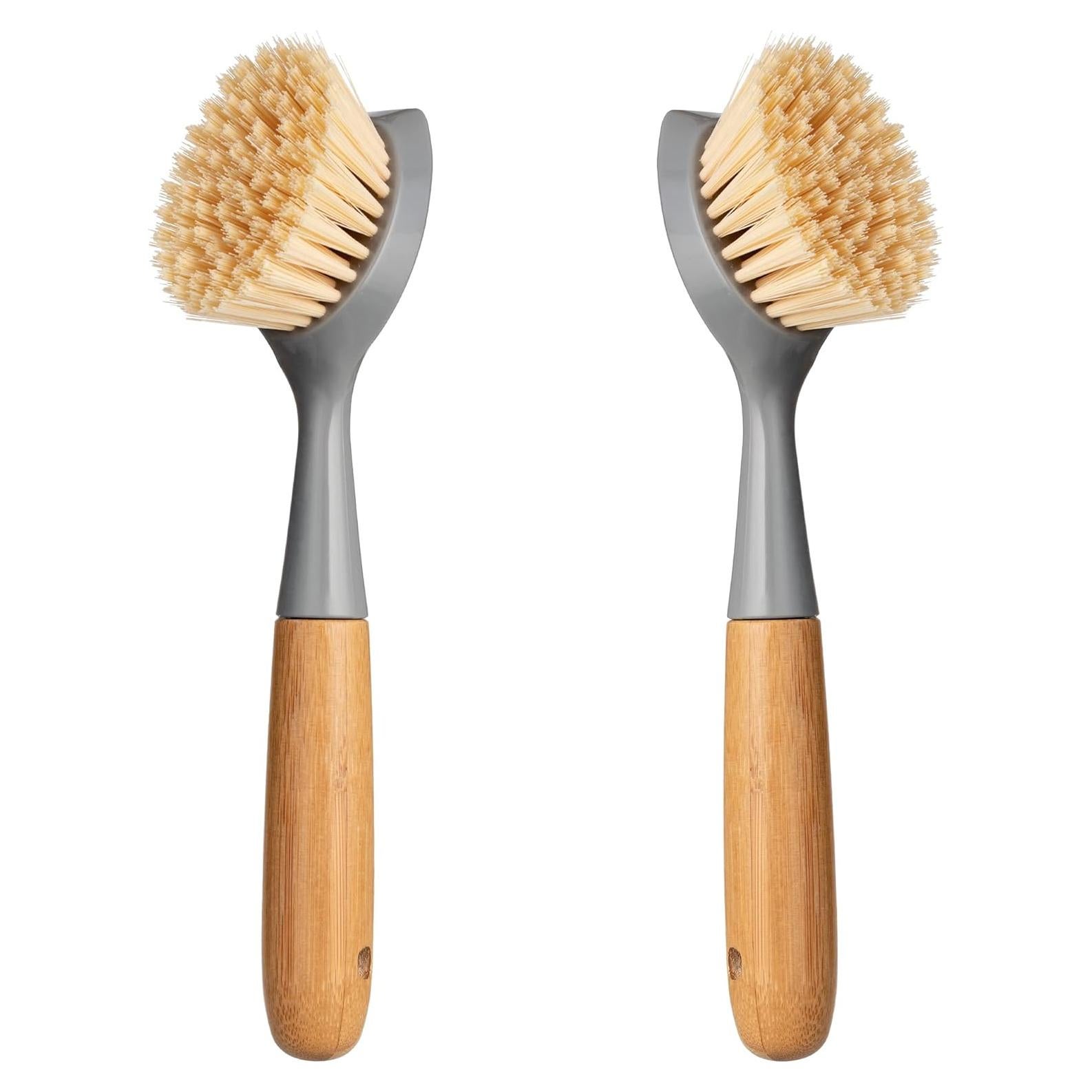 Juego de 2 Cepillos de Cocina Songtaste con Mango de Bambú