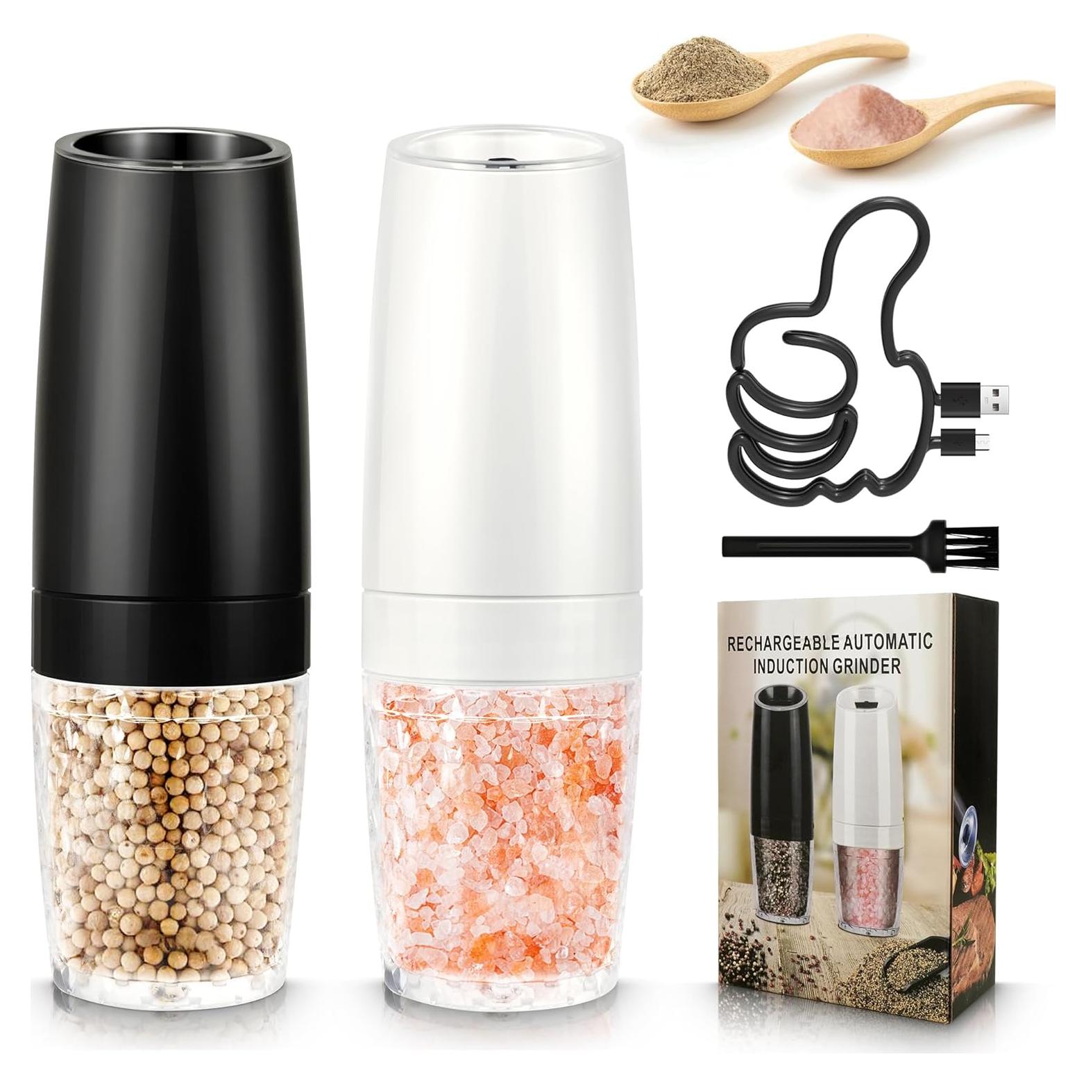 Juego de Molinillos Eléctricos de Sal y Pimienta Jeadiuwe