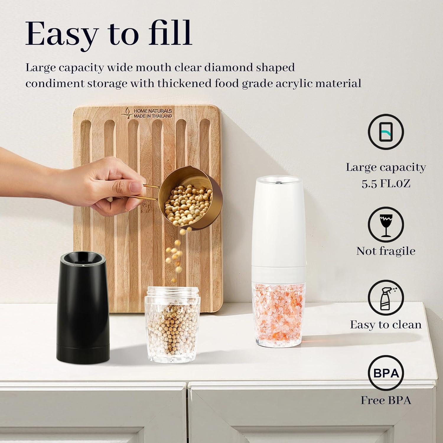 Juego de Molinillos Eléctricos de Sal y Pimienta Jeadiuwe