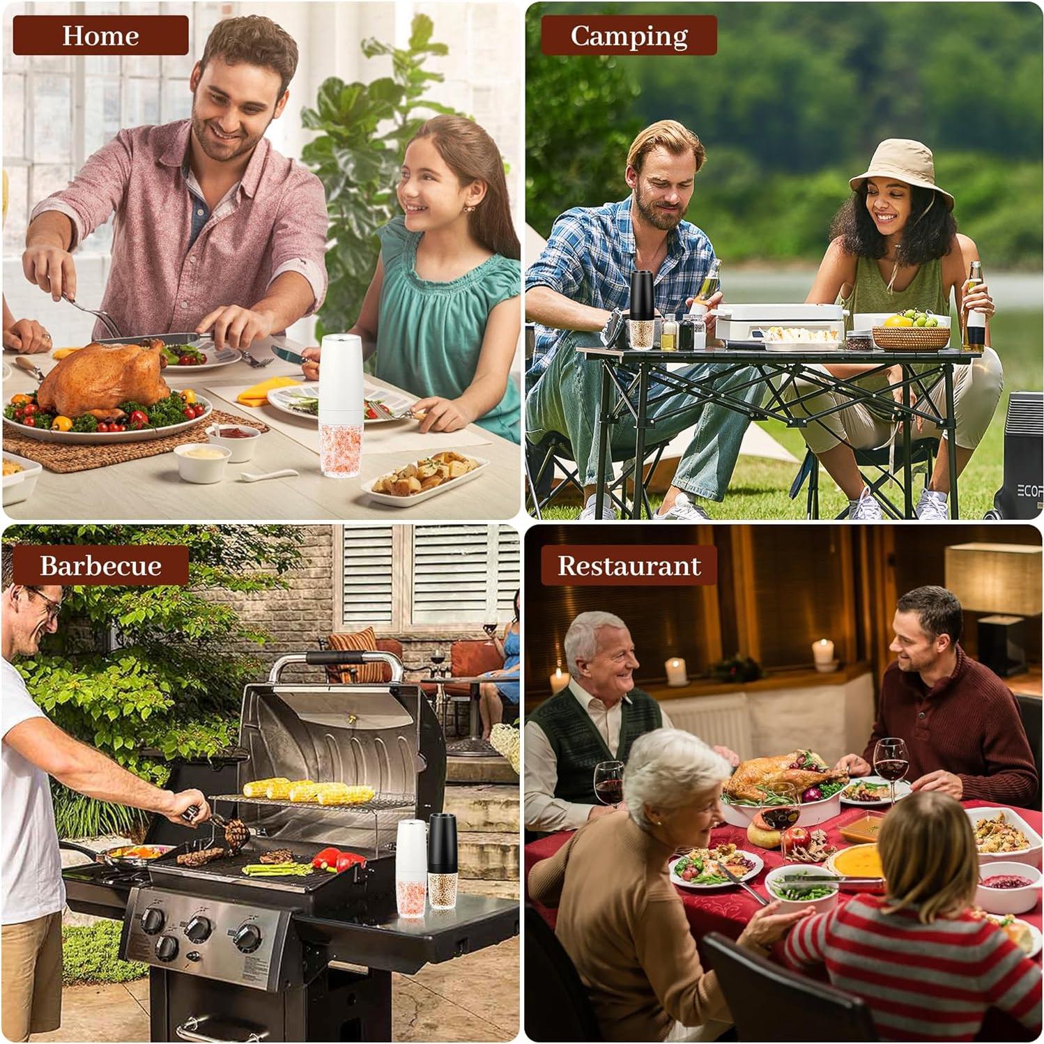 Juego de Molinillos Eléctricos de Sal y Pimienta Jeadiuwe