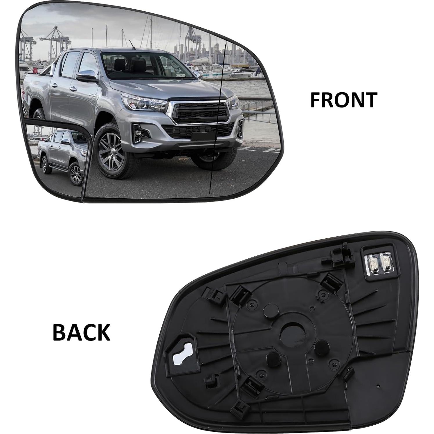 Cristal Espejo Lateral Derecho Toyota Hilux 2015-2019 - Calefacción