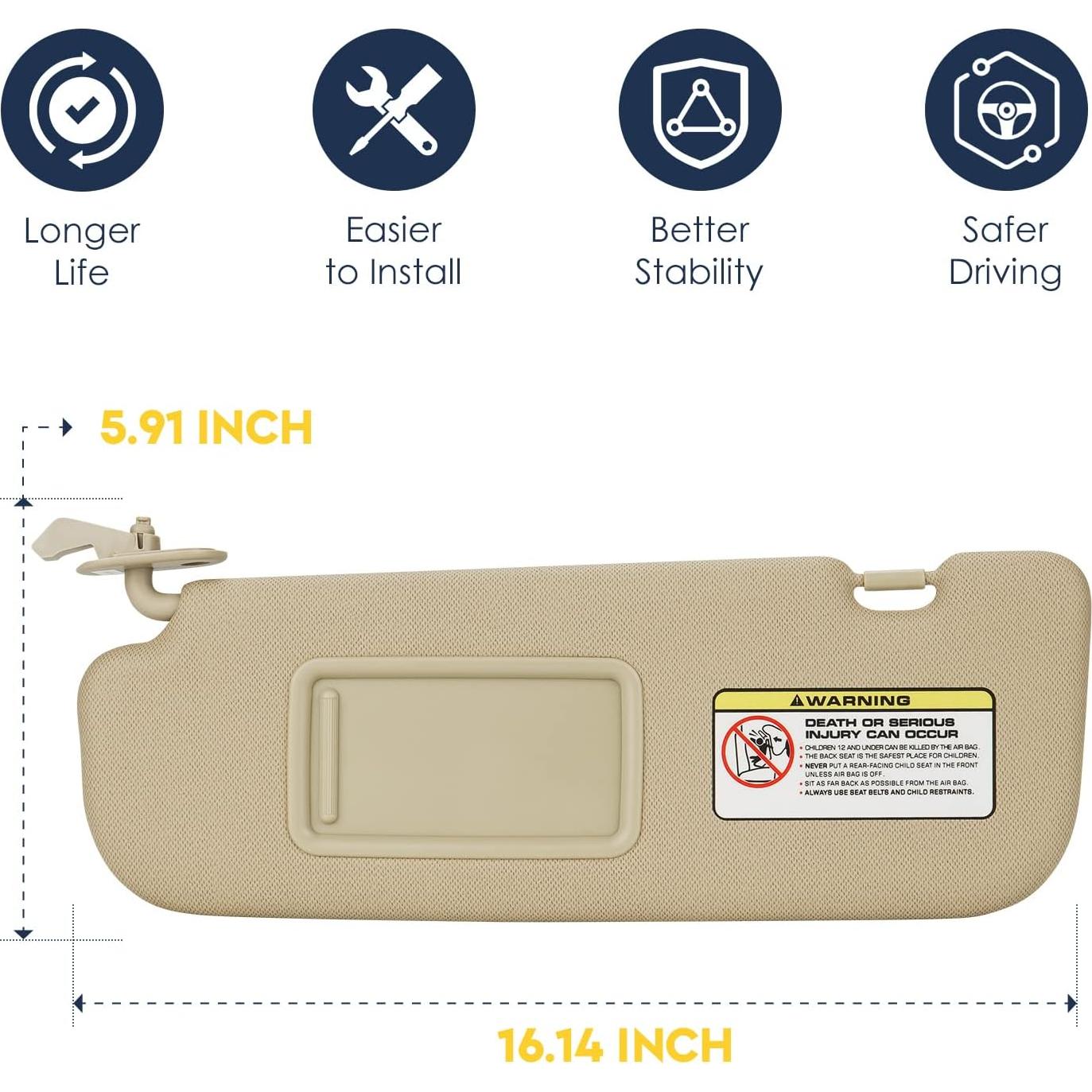 Visera Hyundai Elantra 2011-2015 Beige Reemplazo 85210