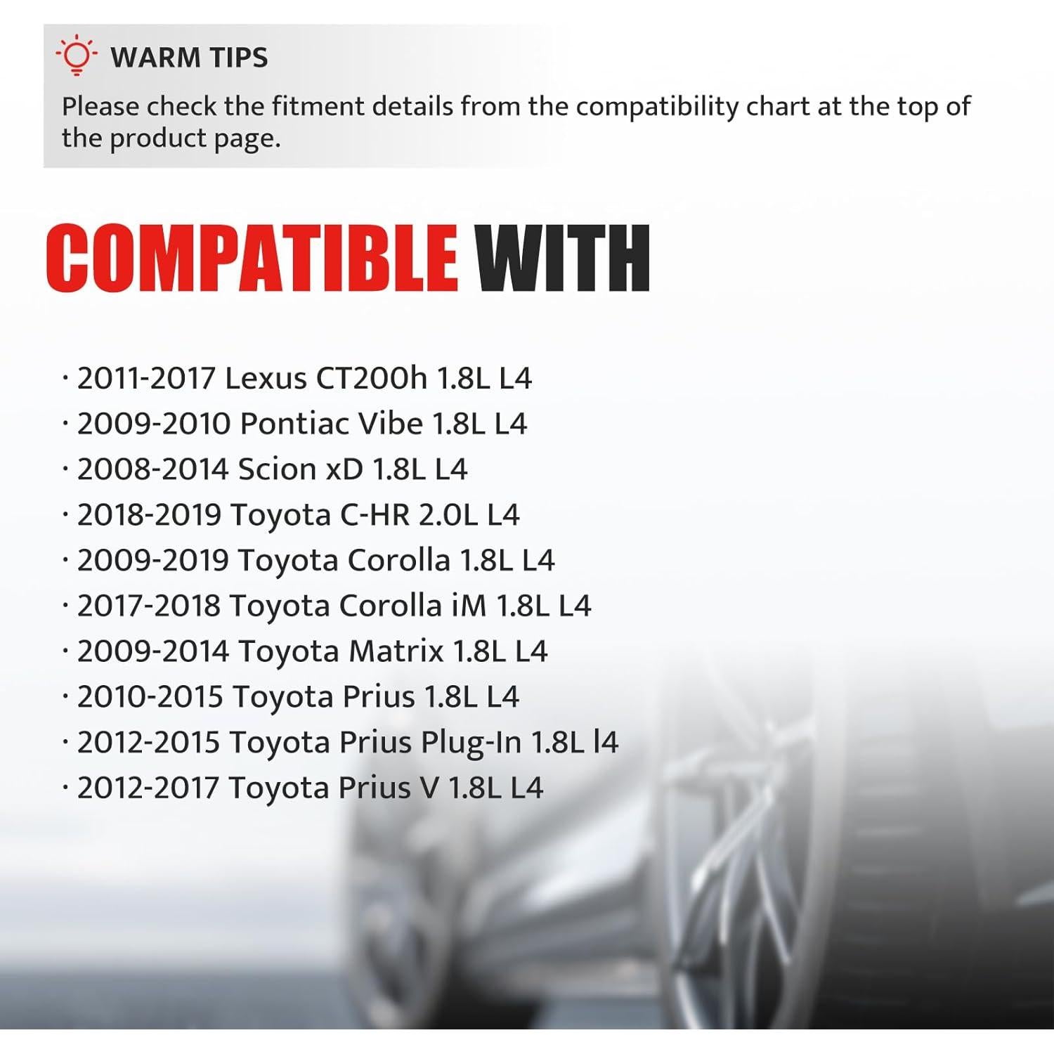 Juego de 4 Bobinas de Encendido NPAUTO UF596 para Toyota 1.8L