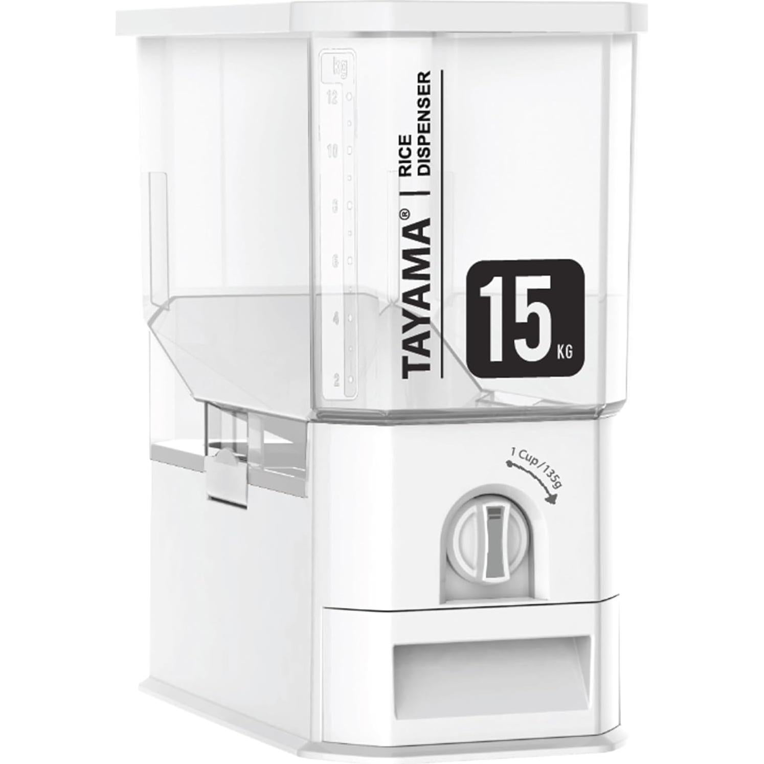 Dispensador de Arroz Tayama 15 kg Blanco - Contenedor Moderno