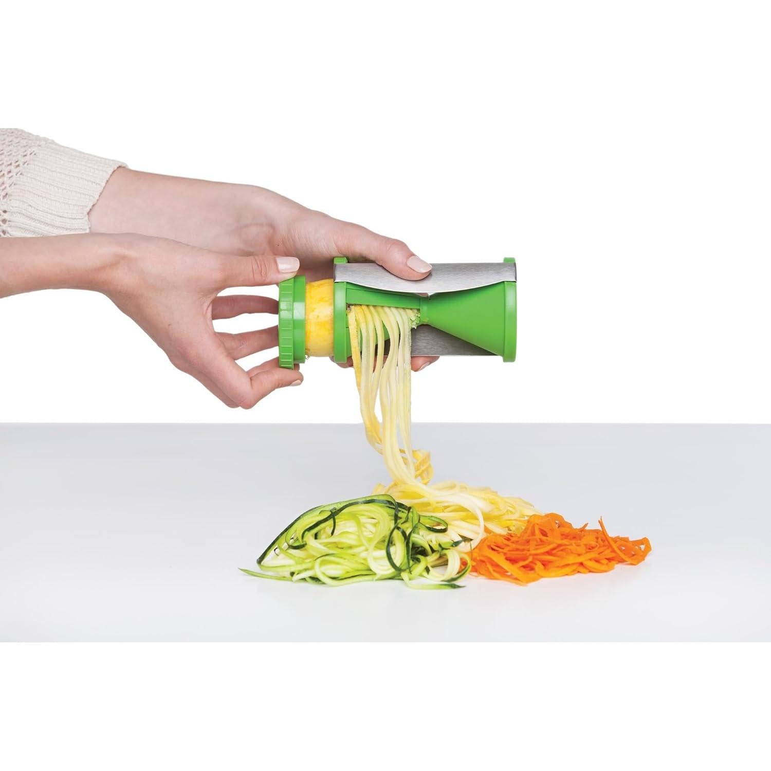 HIC Kitchen Spiral Vegetable Slicer, 18/8 Stainless Steel Blades, Set of 2