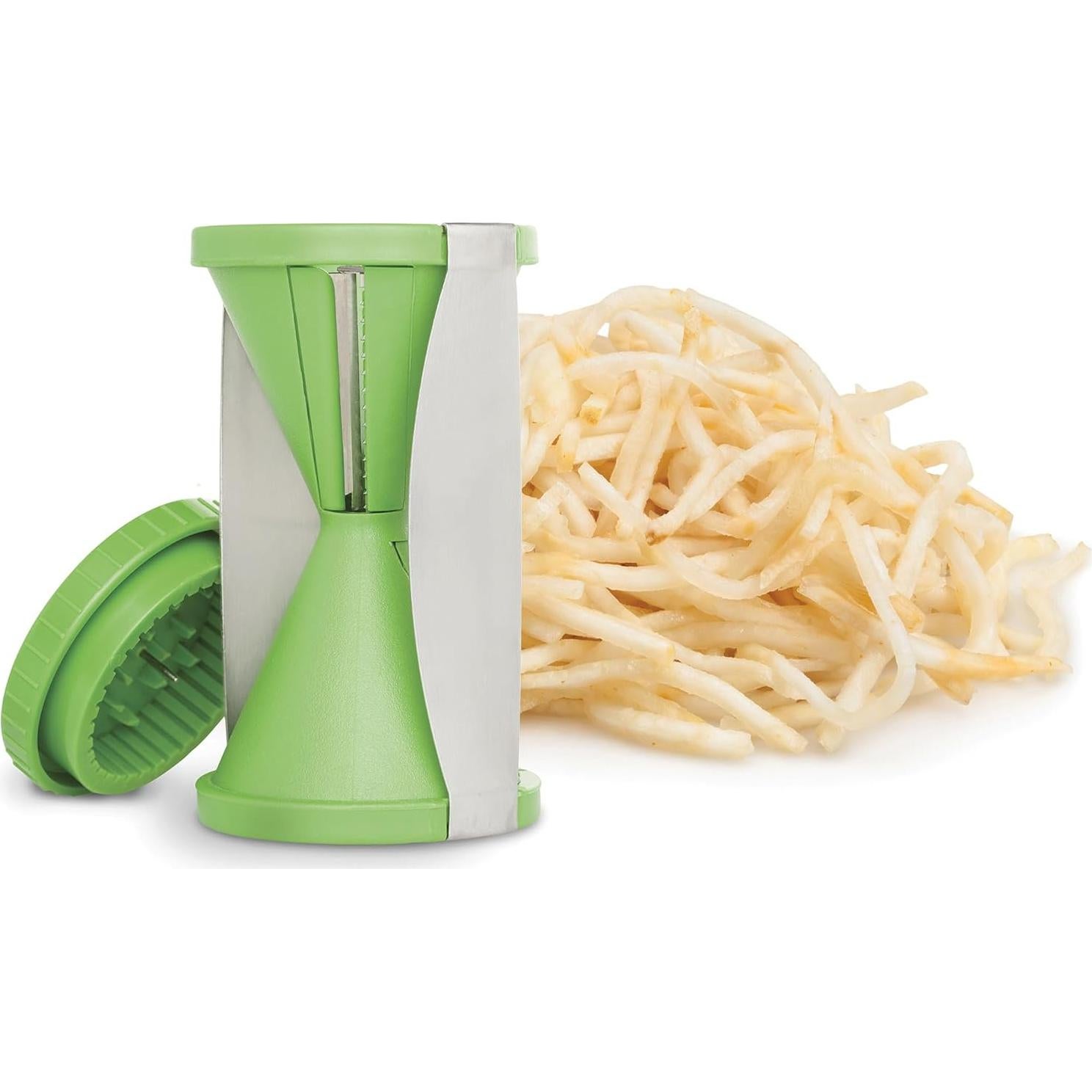 HIC Kitchen Spiral Vegetable Slicer, 18/8 Stainless Steel Blades, Set of 2