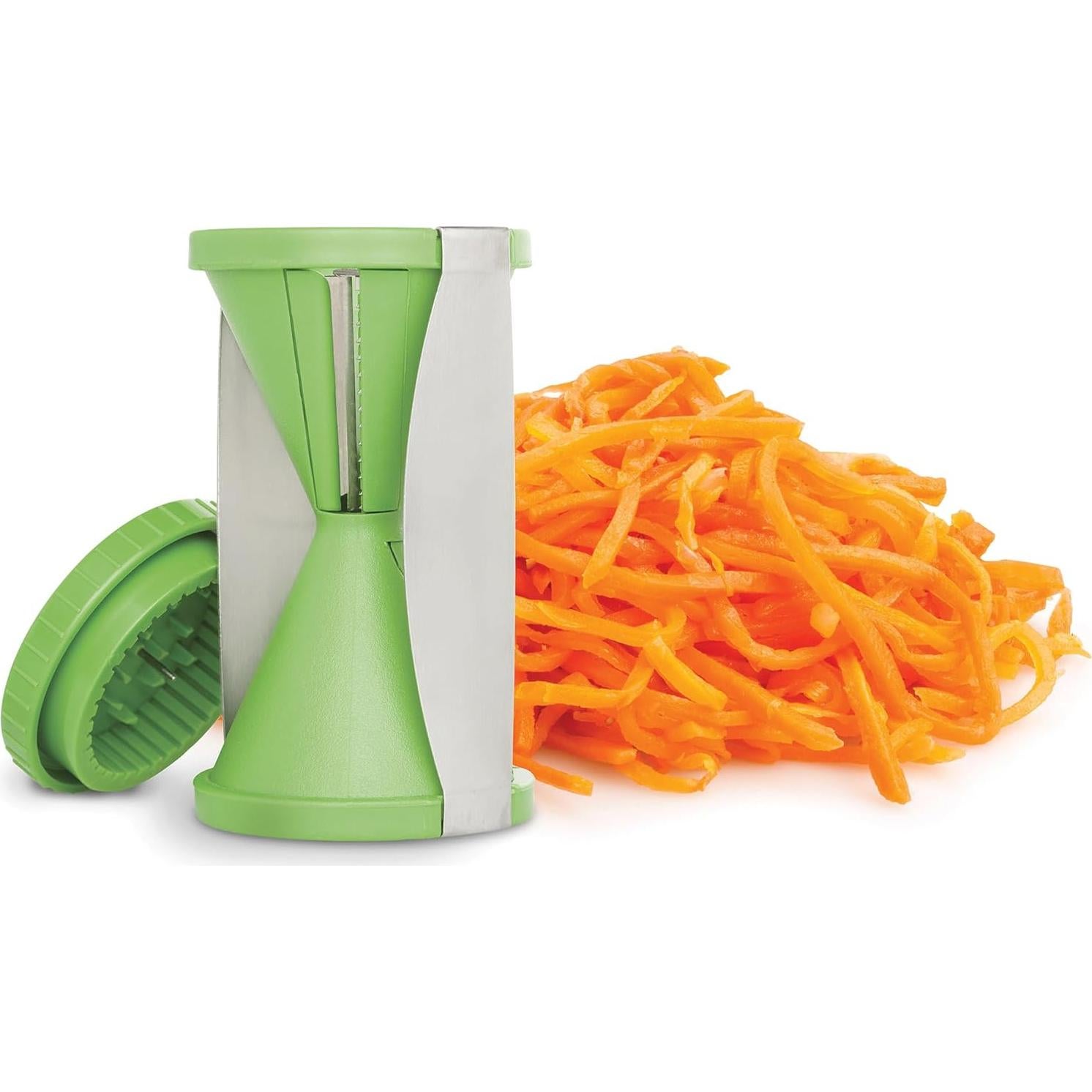 HIC Kitchen Spiral Vegetable Slicer, 18/8 Stainless Steel Blades, Set of 2