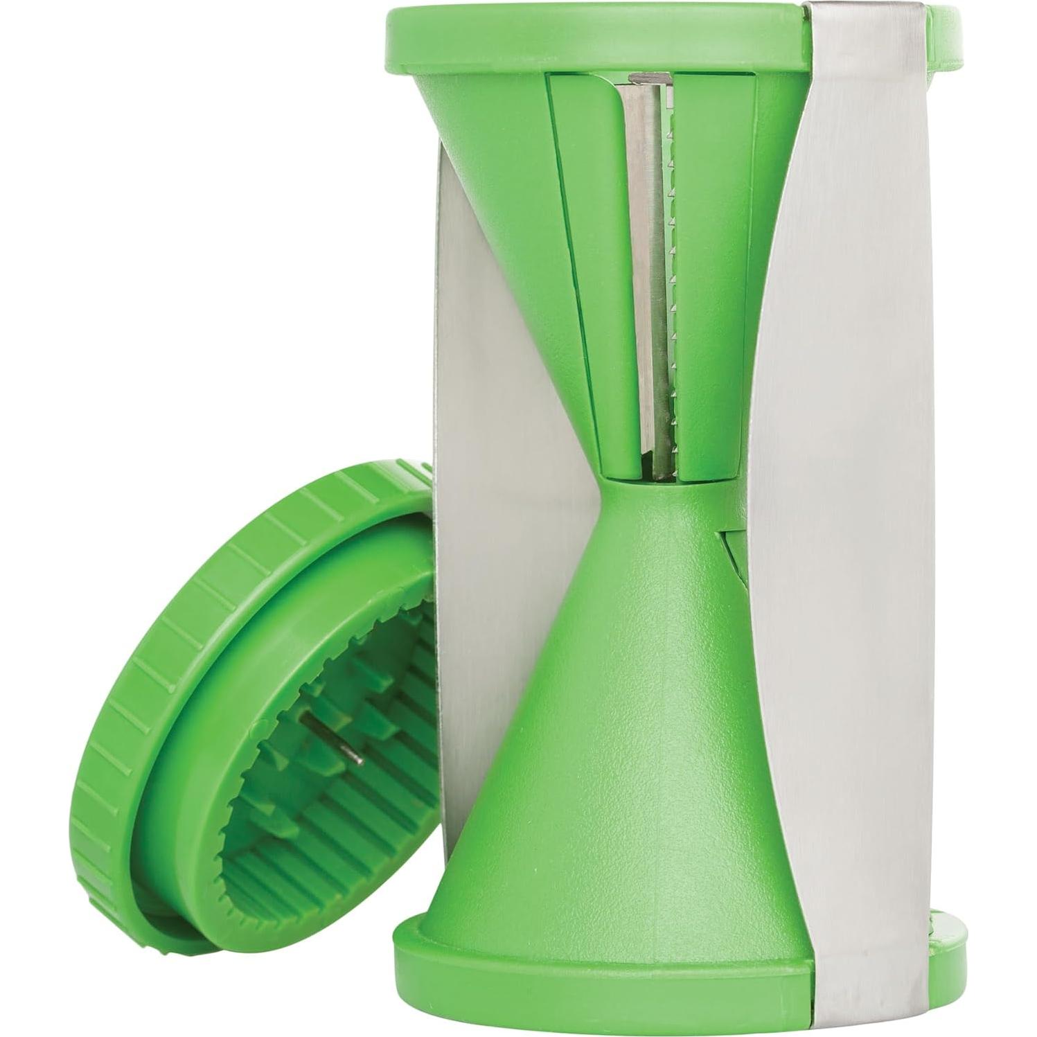 HIC Kitchen Spiral Vegetable Slicer, 18/8 Stainless Steel Blades, Set of 2