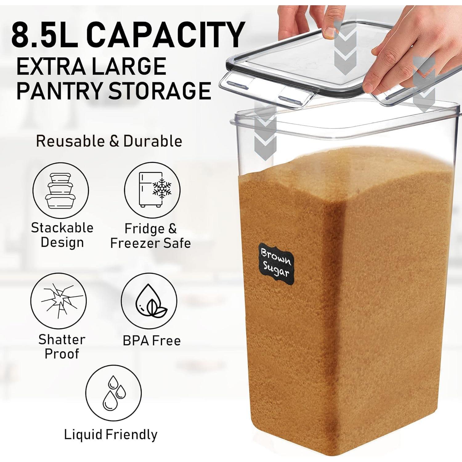 Contenedores de Almacenamiento Herméticos 8.5L 2PC Pluma Blanca