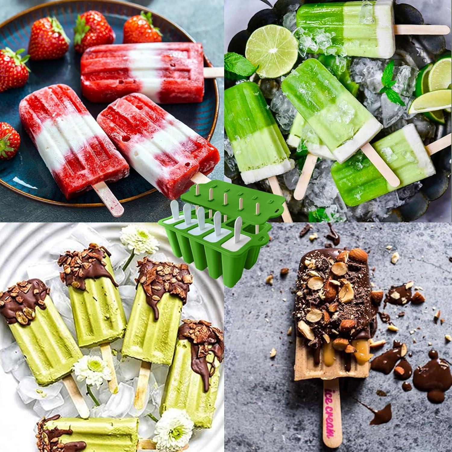 Molde de Paletas de Silicona JDH 10 Cavidades Libre de BPA