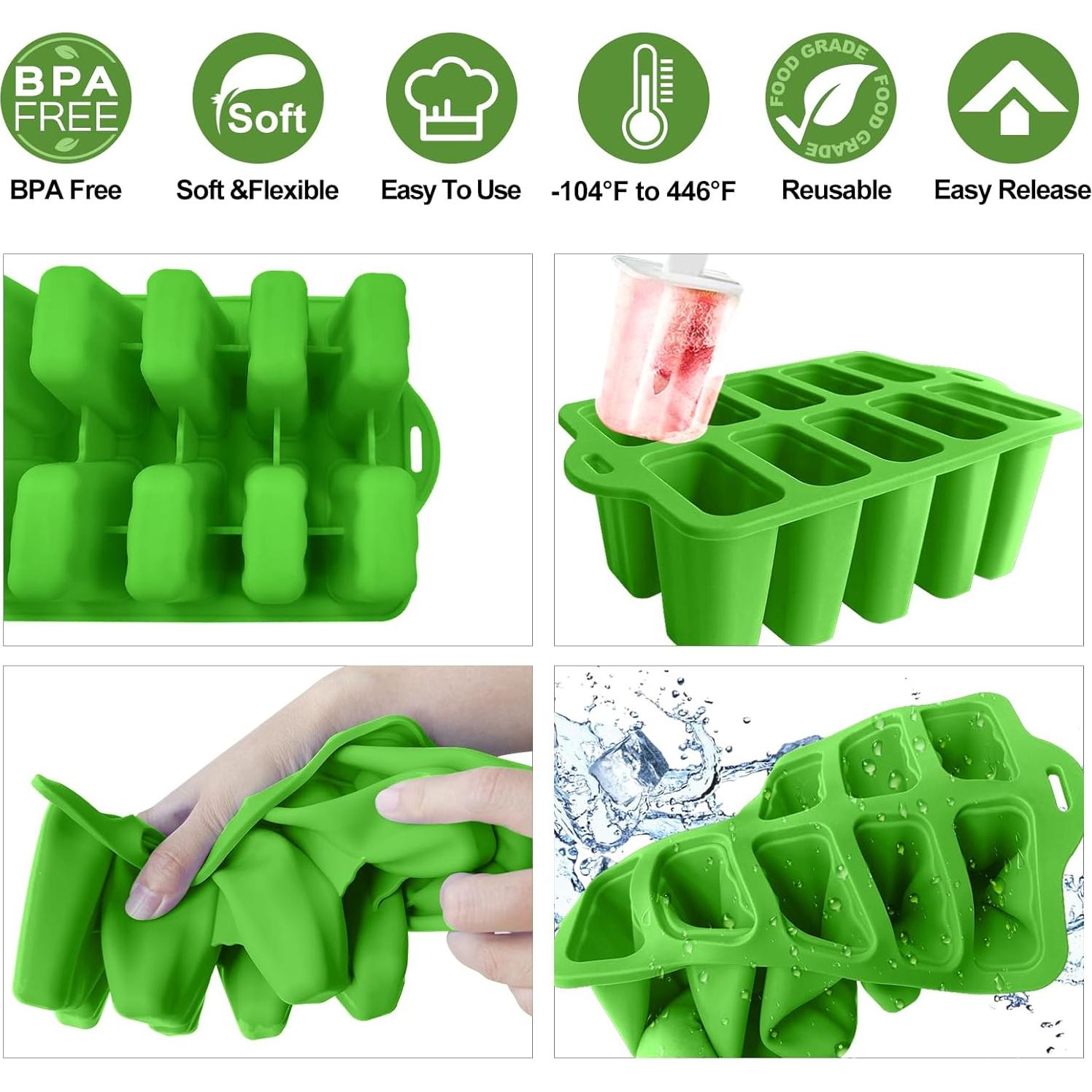 Molde de Paletas de Silicona JDH 10 Cavidades Libre de BPA