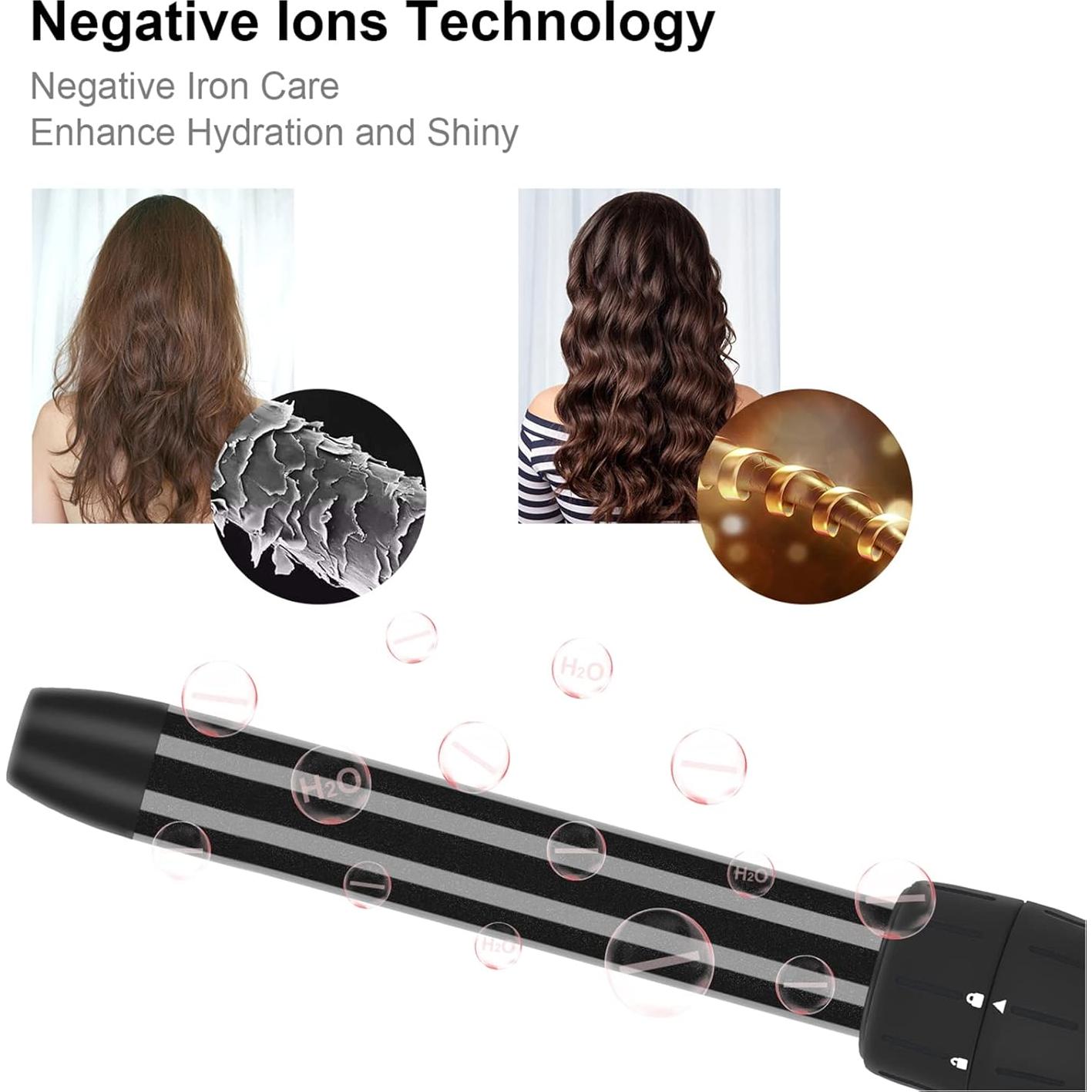 Set de Peinado 7 en 1 Parwin Pro Beauty con Barriles Intercambiables