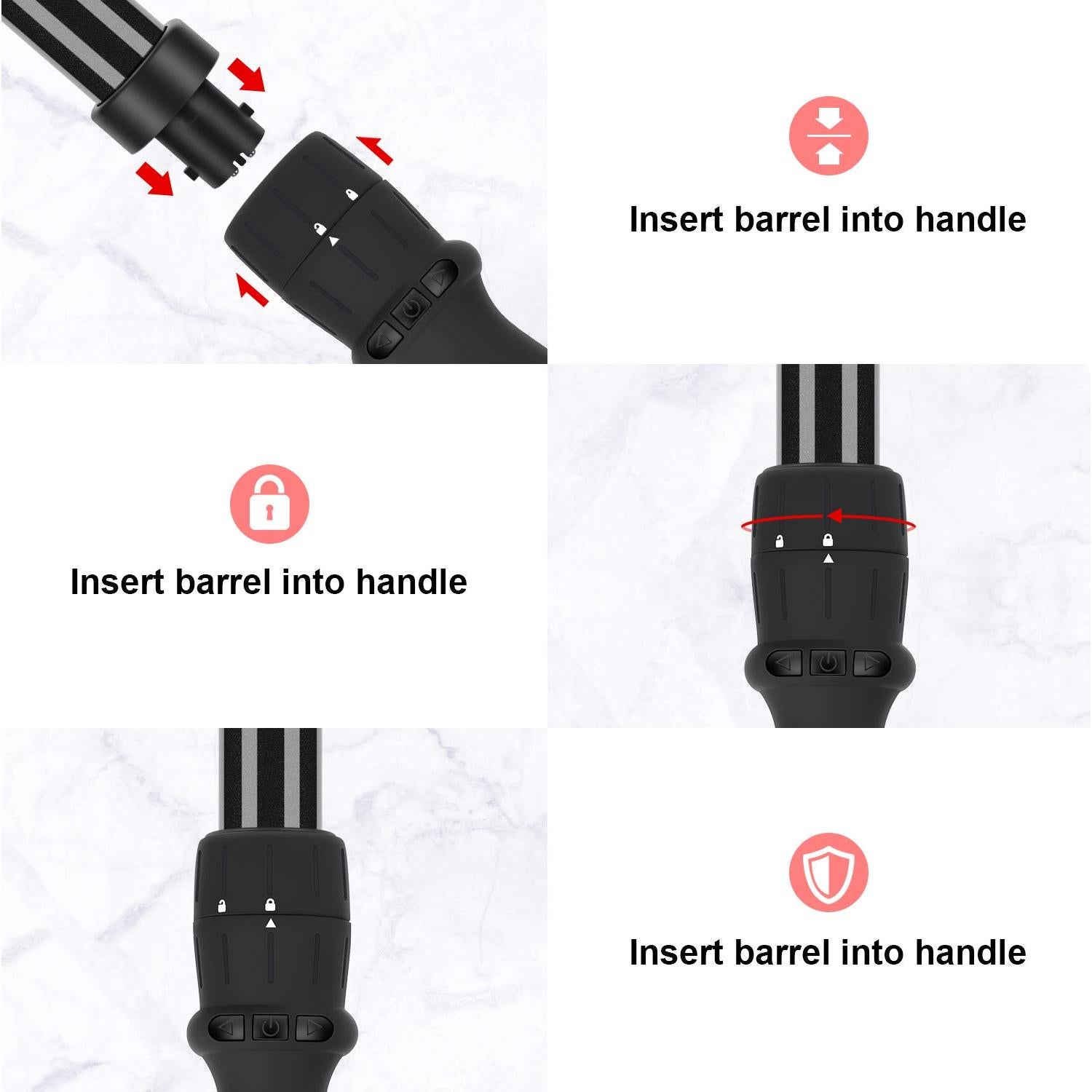 Set de Peinado 7 en 1 Parwin Pro Beauty con Barriles Intercambiables