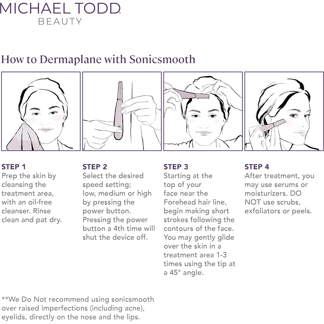 Recortador de Cejas Michael Todd Beauty Sonicsmooth - Dermaplaning