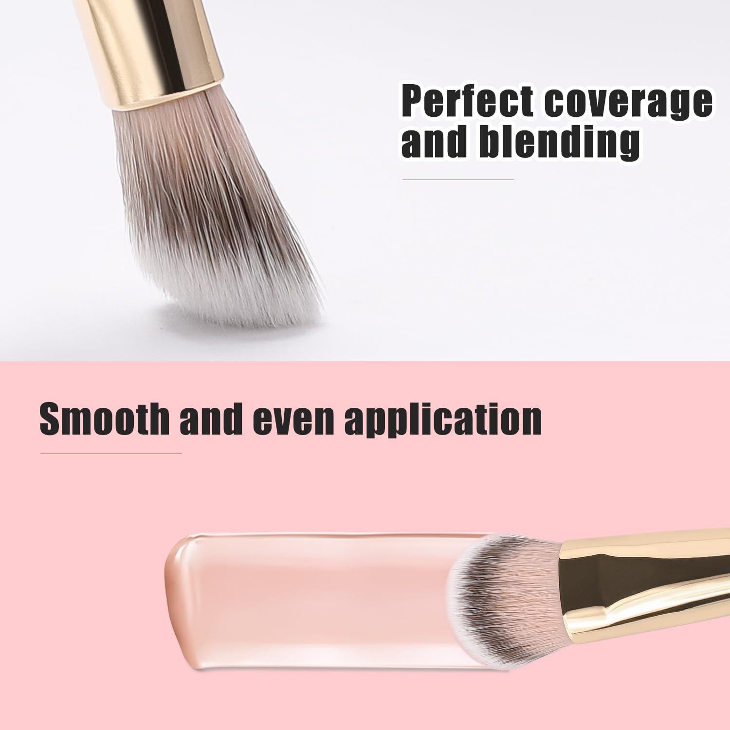 Brocha Angulada Plana TEOYALL para Corrector y Bronceador - Cerdas Sintéticas