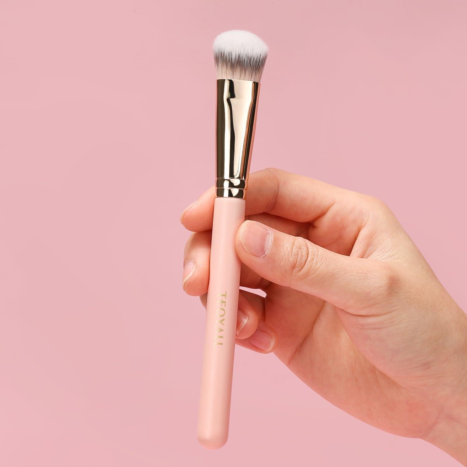 Brocha Angulada Plana TEOYALL para Corrector y Bronceador - Cerdas Sintéticas