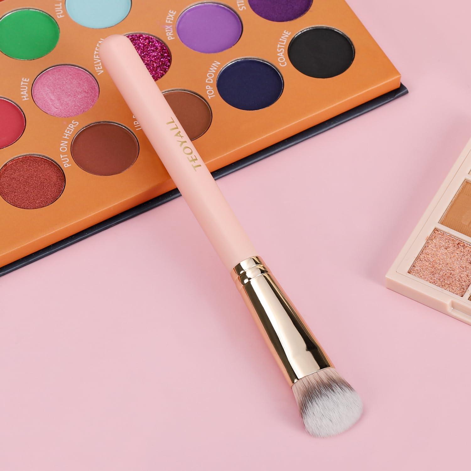 Brocha Angulada Plana TEOYALL para Corrector y Bronceador - Cerdas Sintéticas