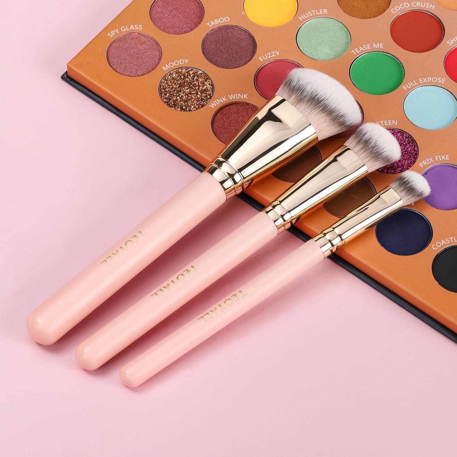 Brocha Angulada Plana TEOYALL para Corrector y Bronceador - Cerdas Sintéticas