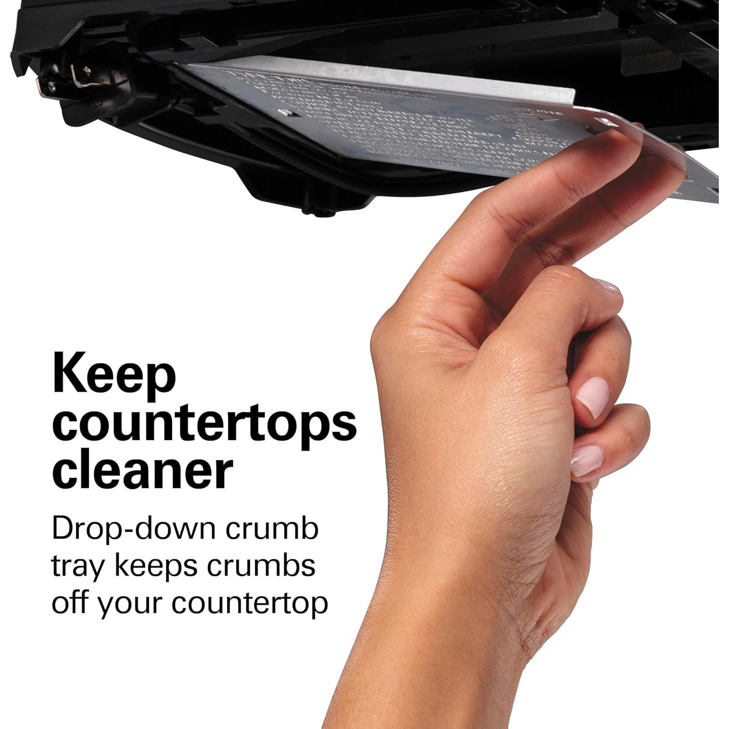 Tostadora Hamilton Beach 2 Rebanadas Negra con Ranuras Anchas