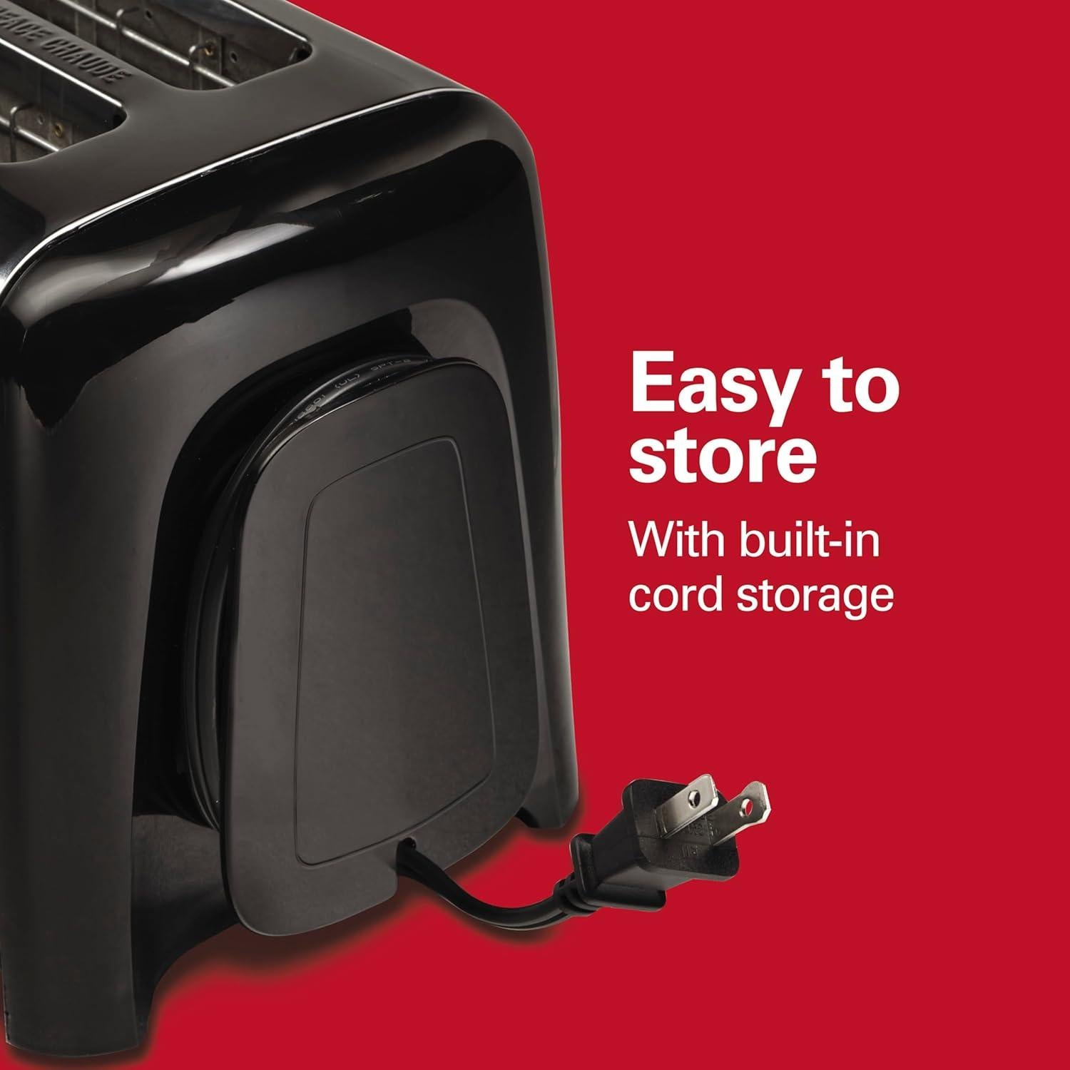 Tostadora Hamilton Beach 2 Rebanadas Negra con Ranuras Anchas