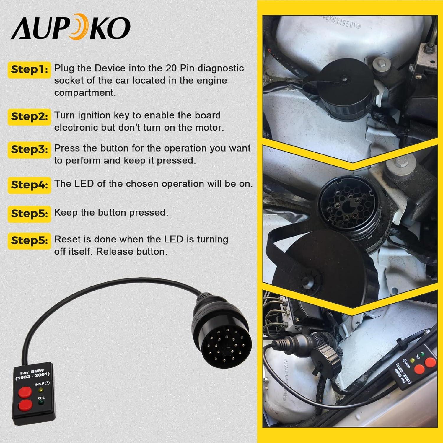 Herramienta Reinicio Aceite Aupoko 20 Pines para BMW 1986-2001