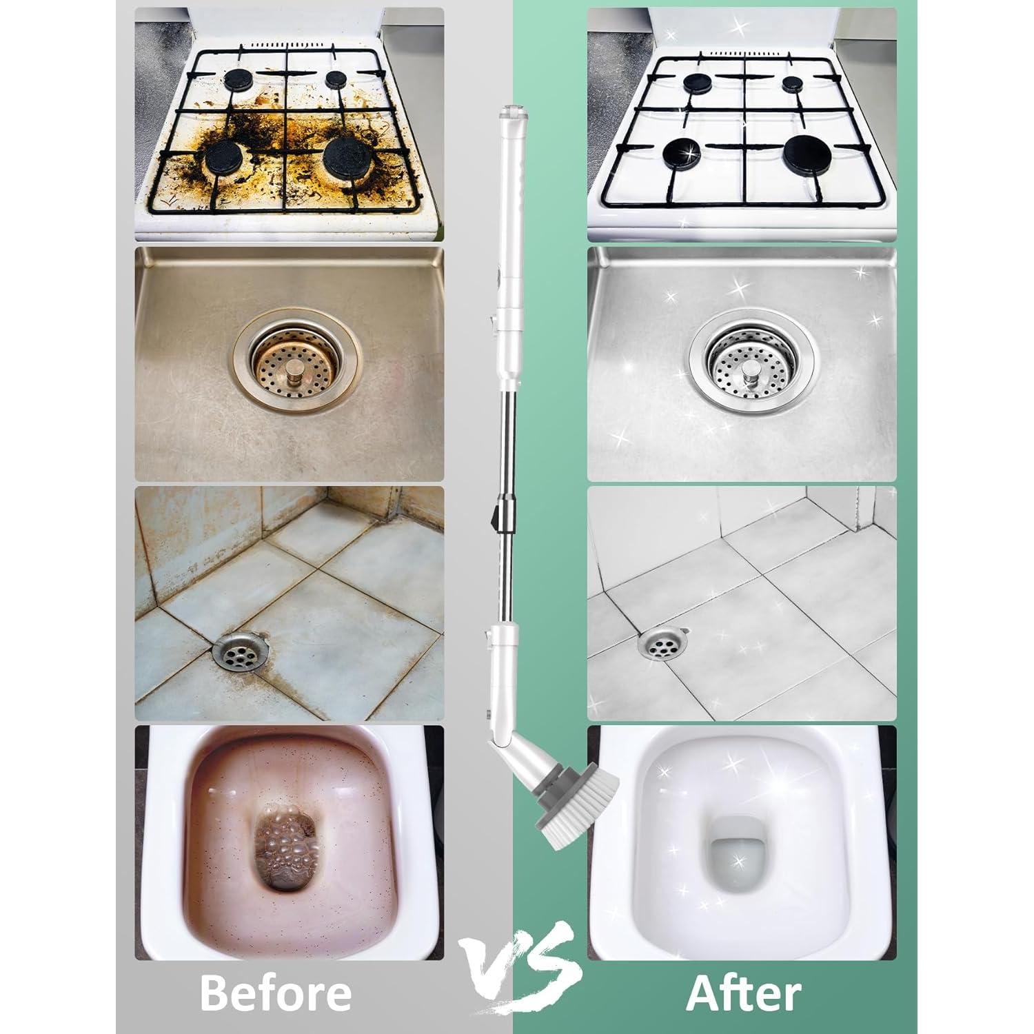 Cepillo Eléctrico de Limpieza Sweepulire SW1, 2 Velocidades, 8 Cabezas