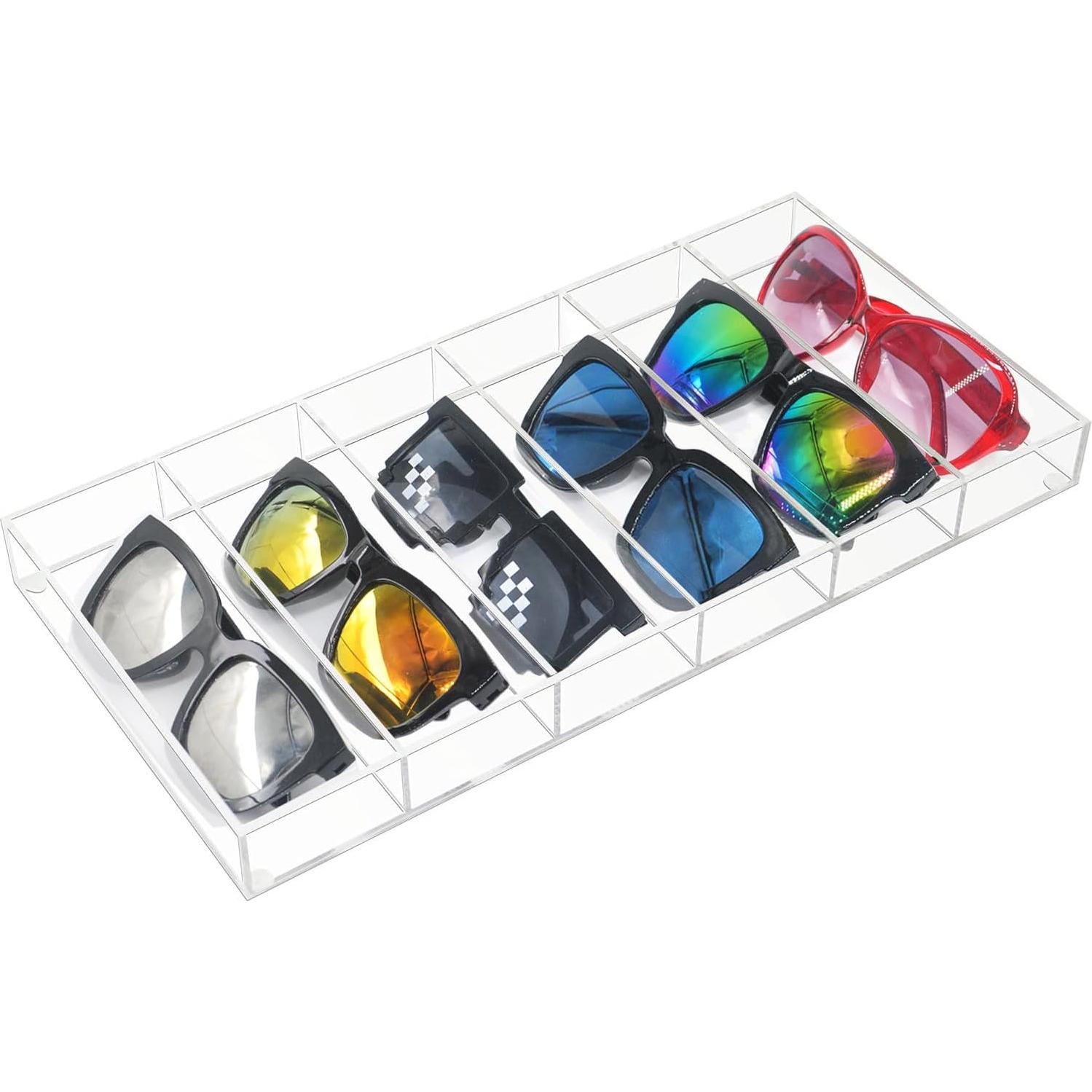 Organizador de Gafas de Sol Acrílico Kenpal 6 Compartimentos