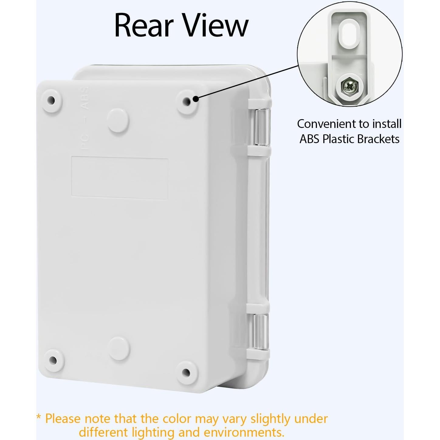 ABS Plastic Dustproof Waterproof IP65 Junction Box Hinged Shell Universal Electrical Project Enclosure Gray, with PC Transparent Clear Cover 5.9 x 3.9 x 2.8inch(150 x100 x70mm)