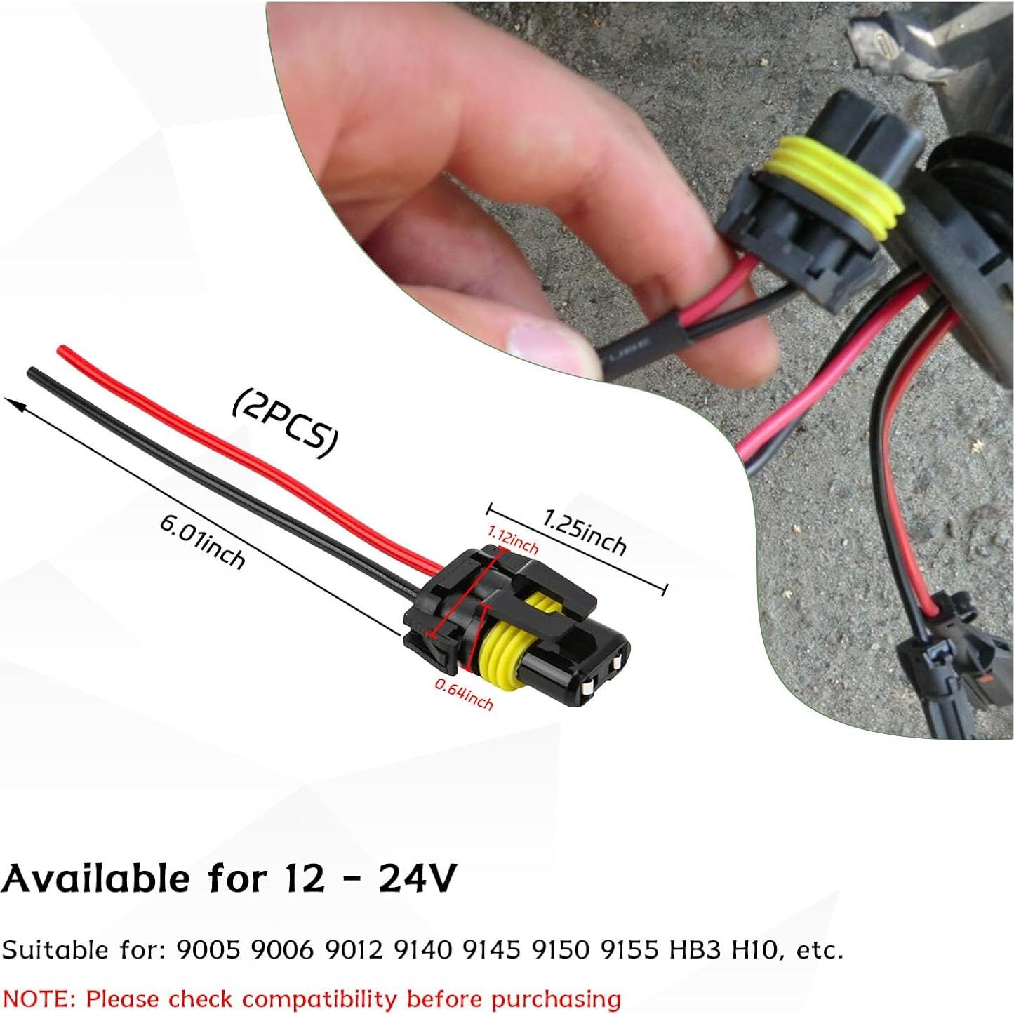 Adaptador de Conexión de Cableado Suvnie 2 PCS para Faros