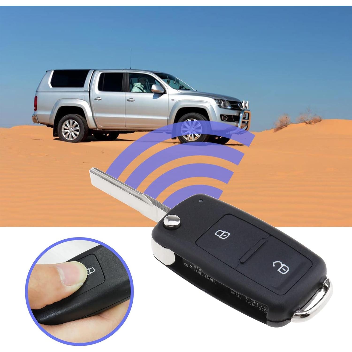 Carcasa de llave VW Amarok 2012-2020 2 botones negra