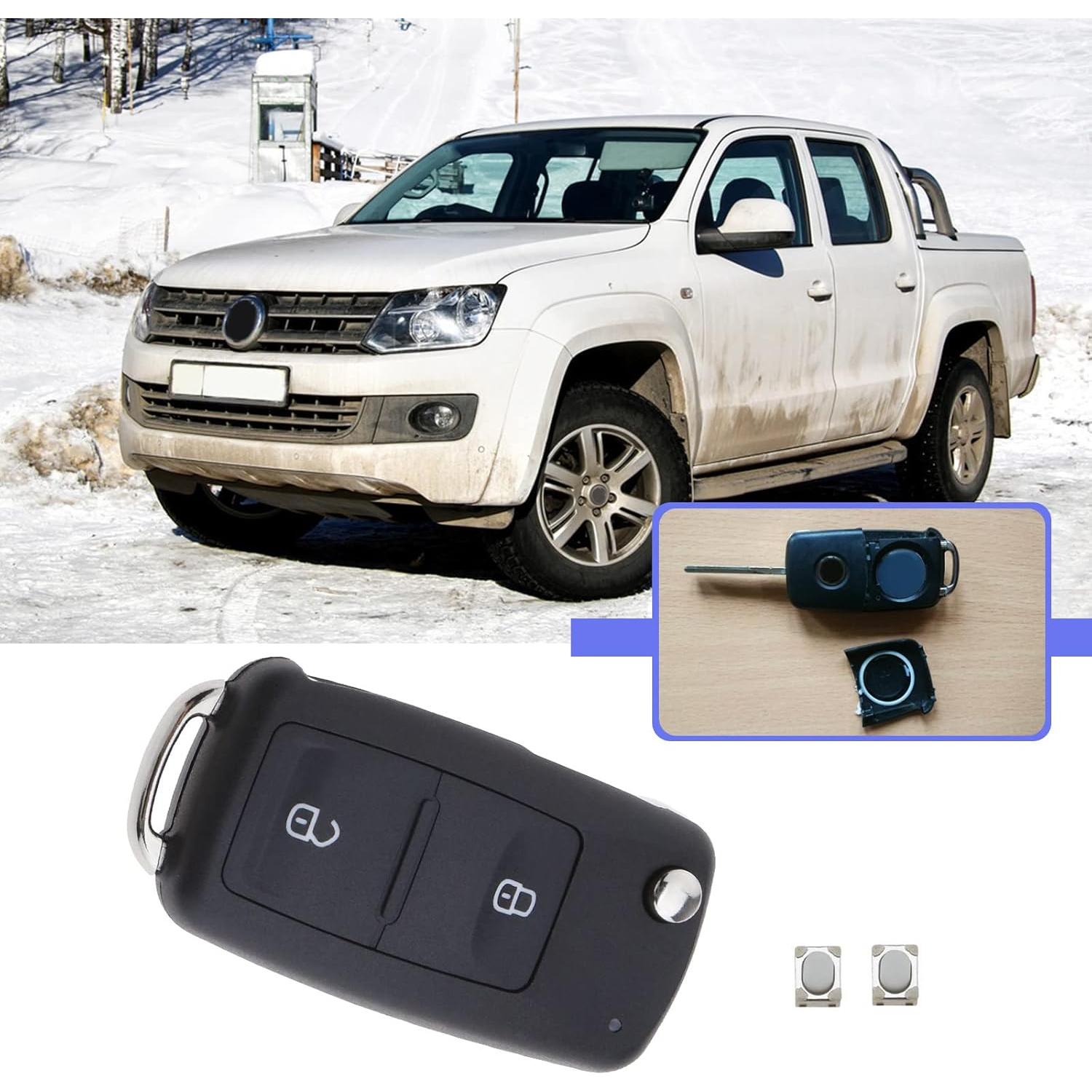 Carcasa de llave VW Amarok 2012-2020 2 botones negra