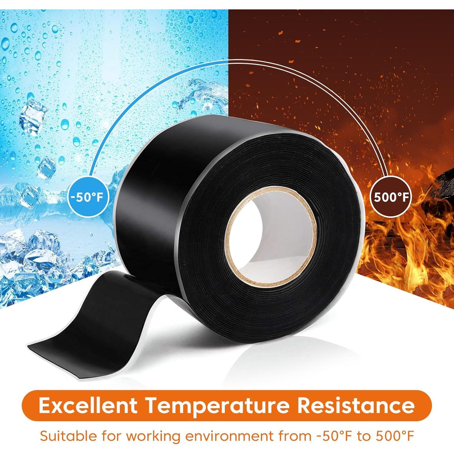 Cinta de Silicona Autoadhesiva Golesh 2.54cm x 3.05m Negra