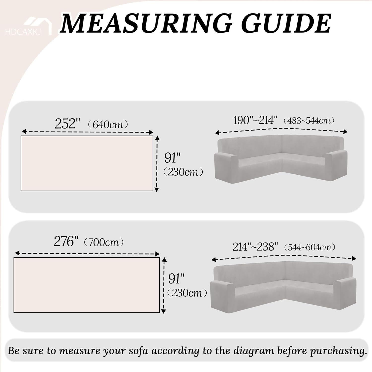 Cubierta de Sofá Seccional HDCAXKJ Verde Aguacate 91x252 cm
