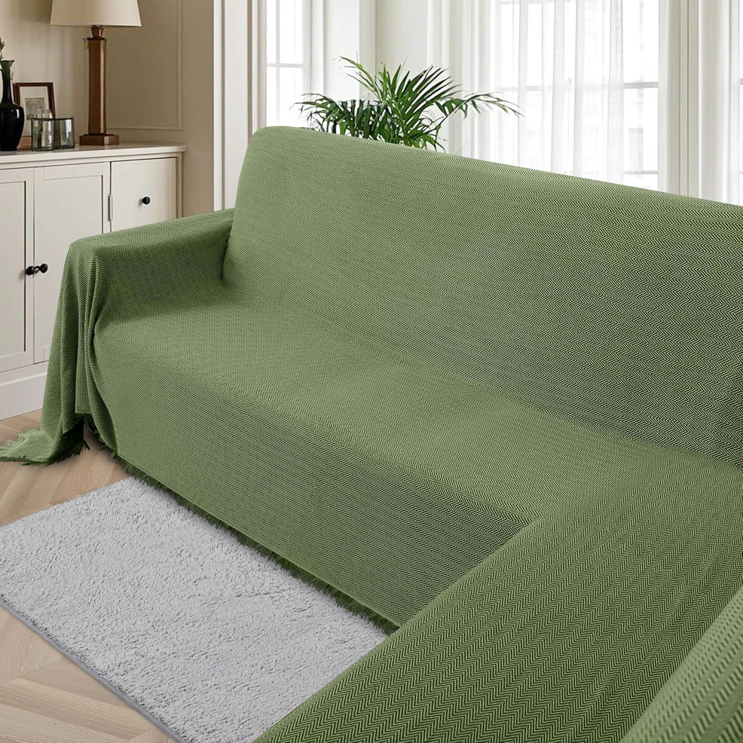 Cubierta de Sofá Seccional HDCAXKJ Verde Aguacate 91x252 cm