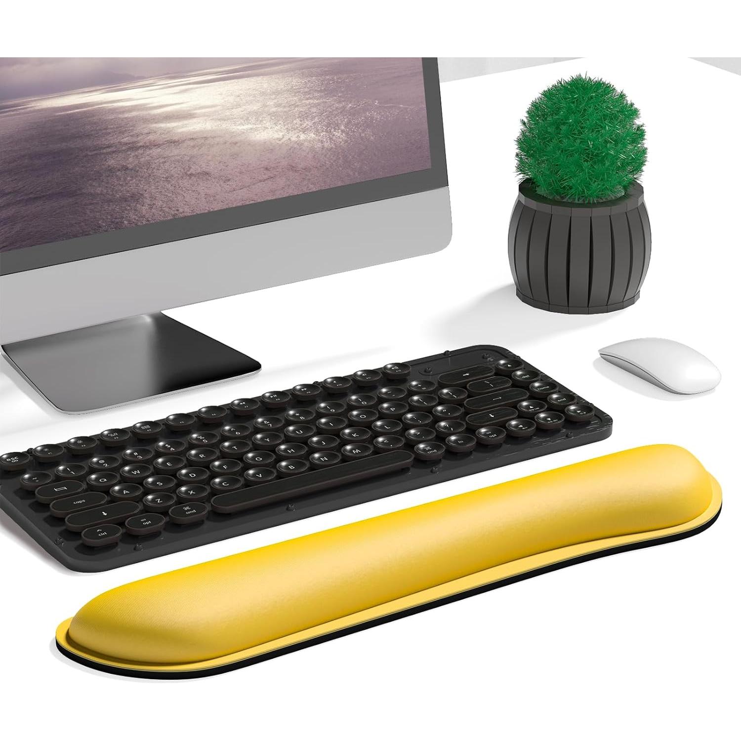 Reposamuñecas Ergonómico Dapesuom Amarillo Albaricoque 43x9cm