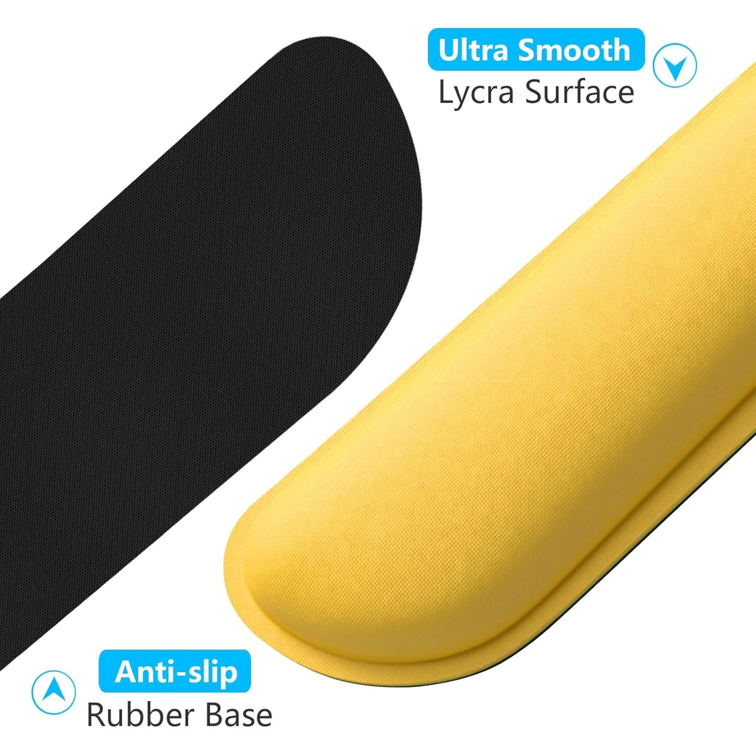 Reposamuñecas Ergonómico Dapesuom Amarillo Albaricoque 43x9cm