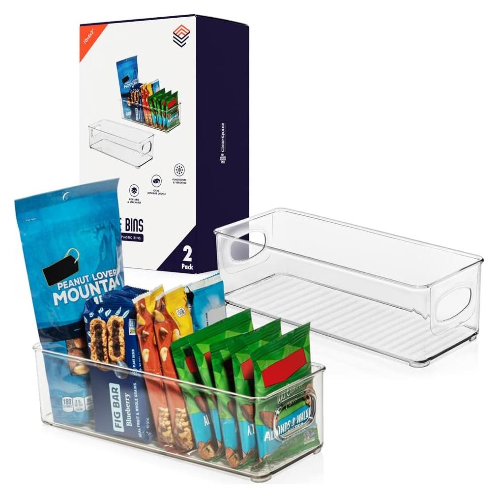 Contenedores de Almacenamiento ClearSpace 2 Paquete 25.4x10.2x7.6 cm