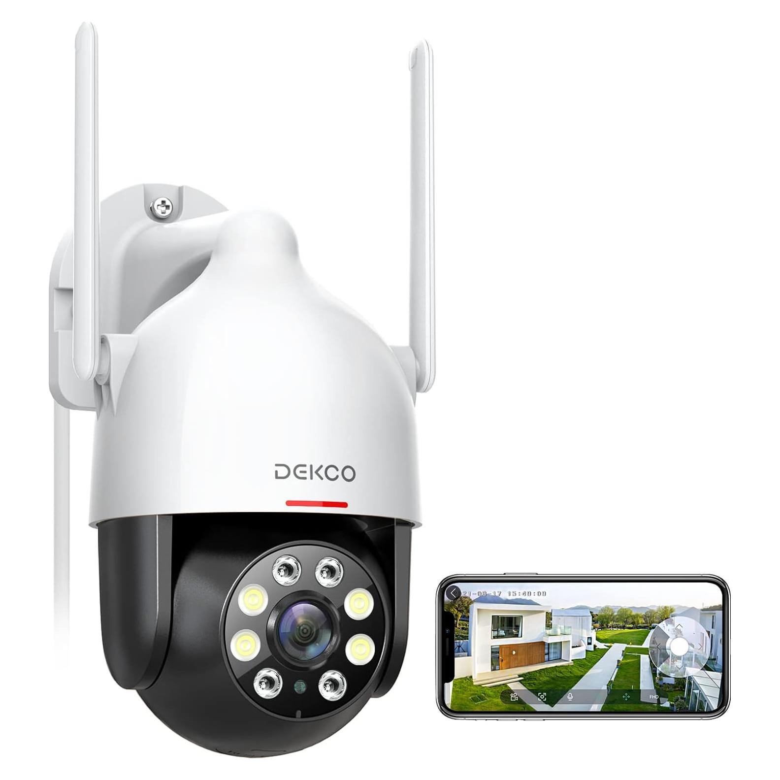 Cámara de Vigilancia WiFi DEKCO 2K Domo Exterior 360°