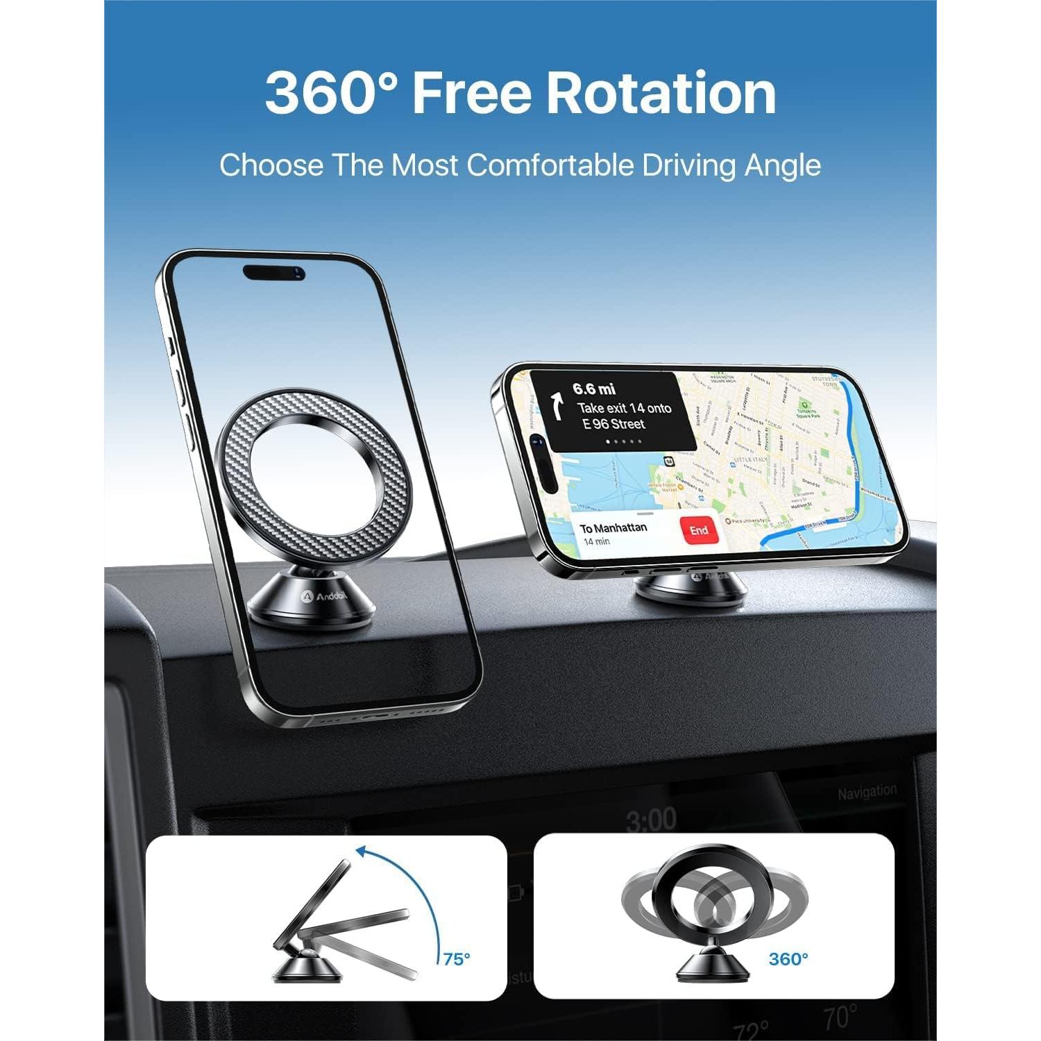 Soporte de Coche Magnético Andobil MagSafe para iPhone